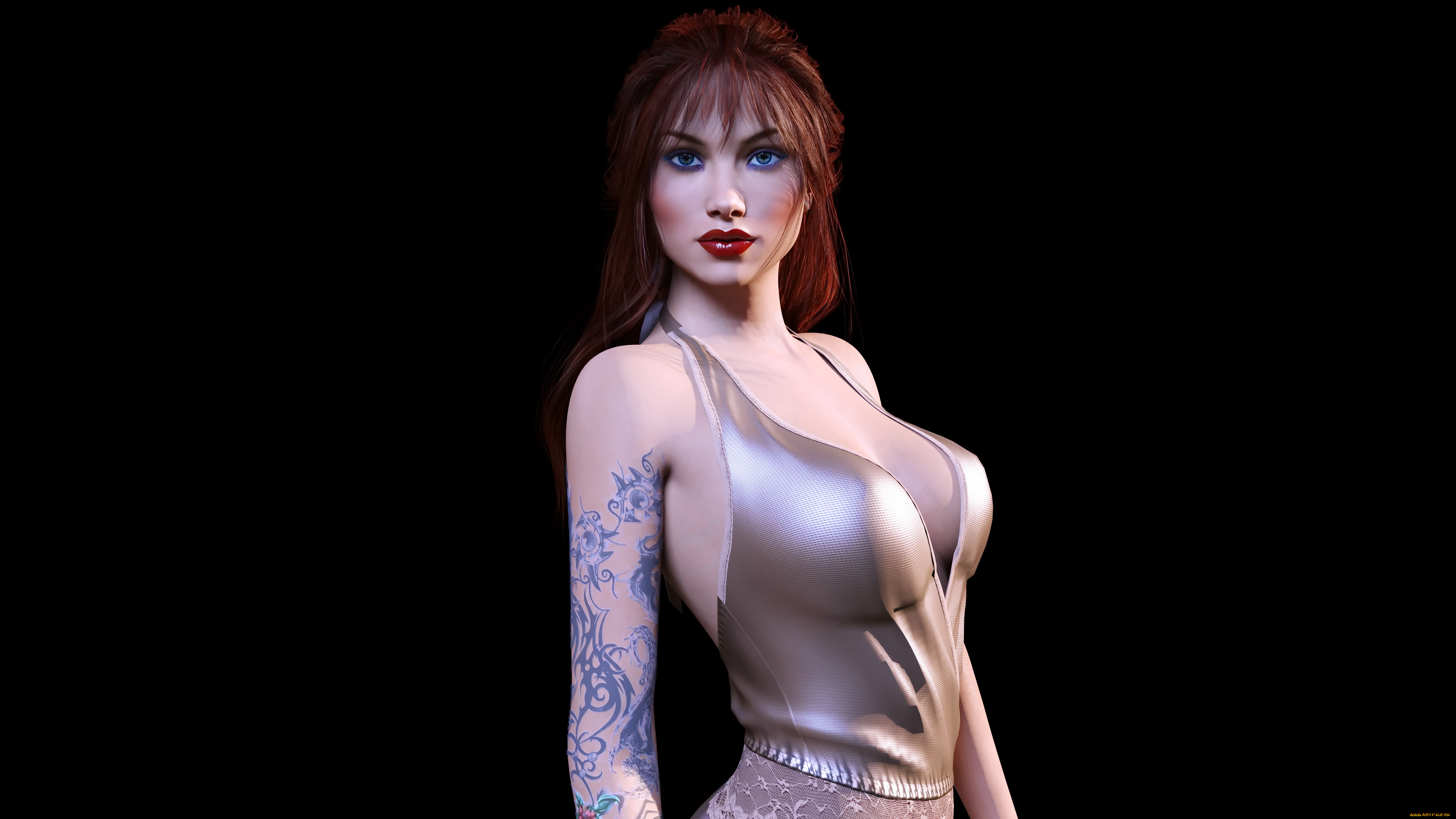 3д, графика, люди, , people, девушка, взгляд, фон