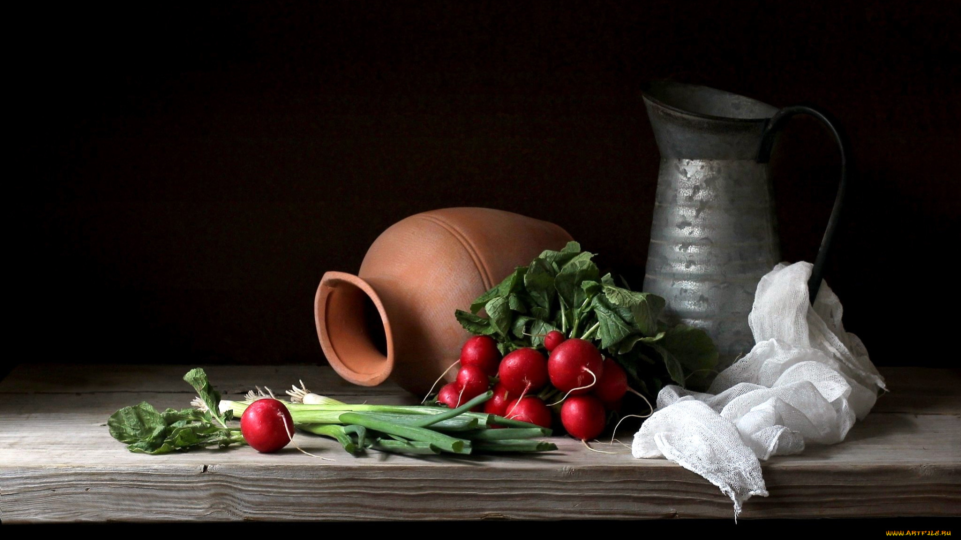 еда, натюрморт, лук, редис