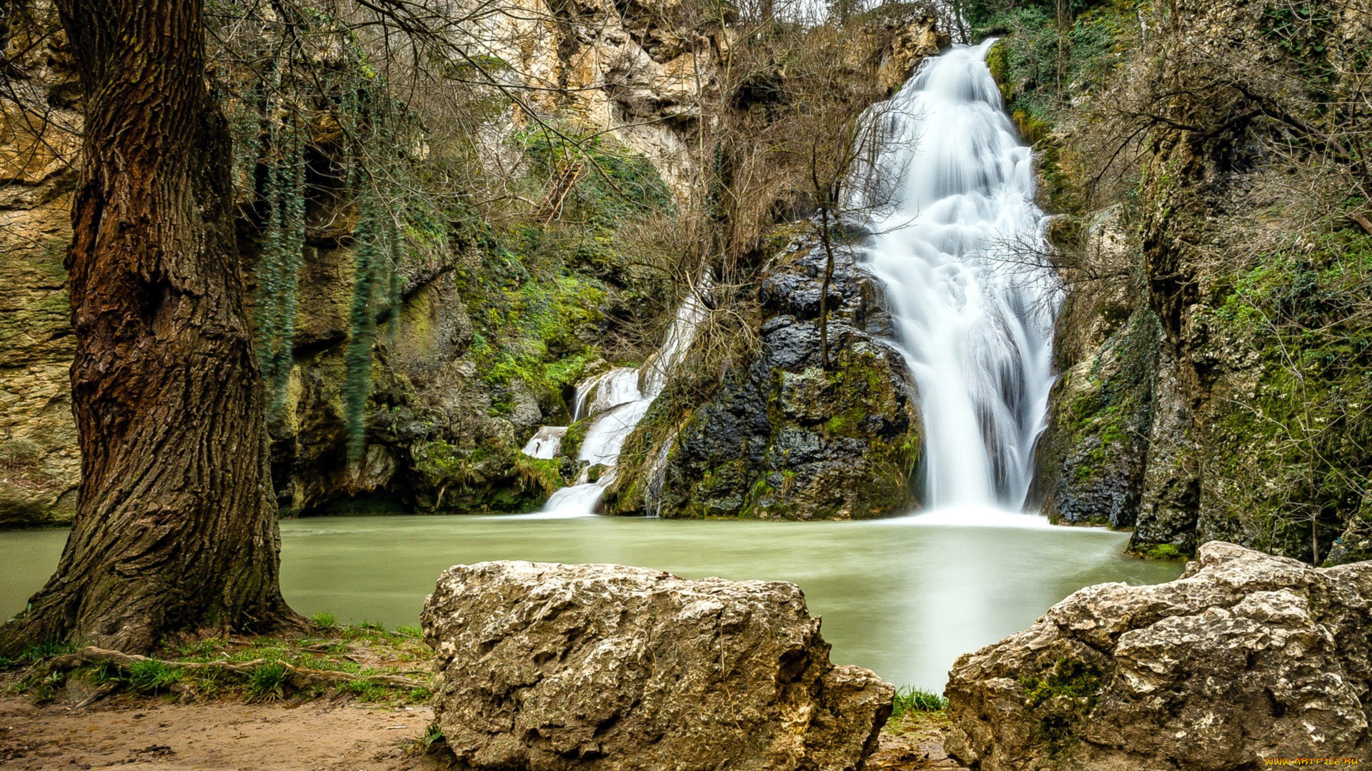 природа, водопады, поток, водопад, вода
