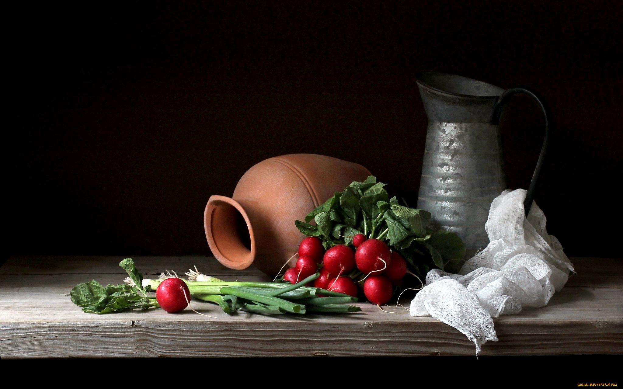 еда, натюрморт, лук, редис