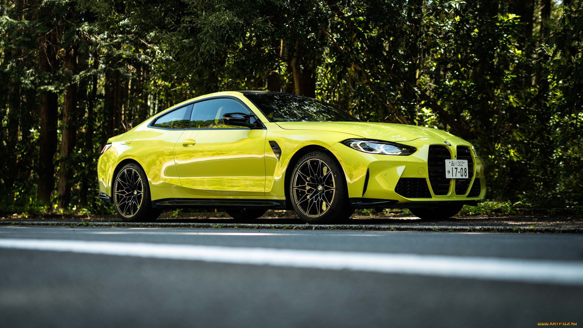 автомобили, bmw, m4, competition, 2021, желтый, купе, немецкие