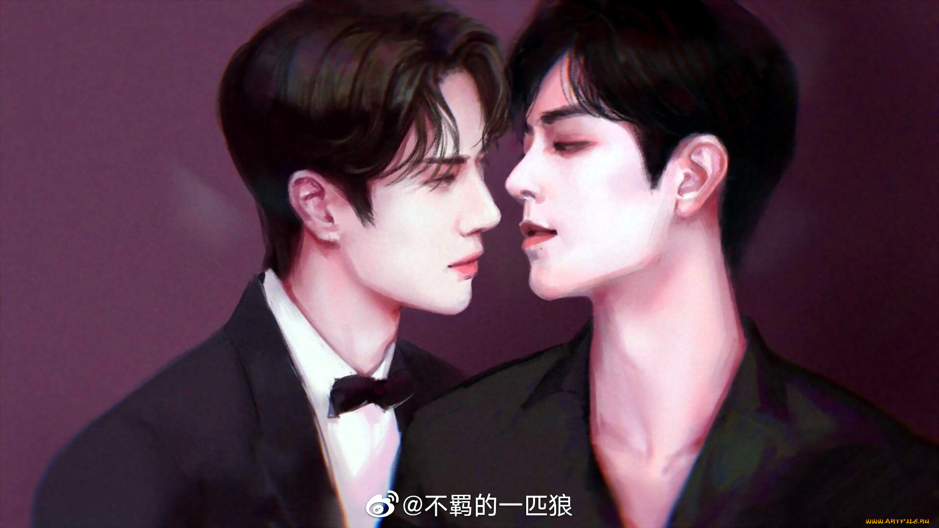 рисованное, люди, ван, ибо, сяо, чжань