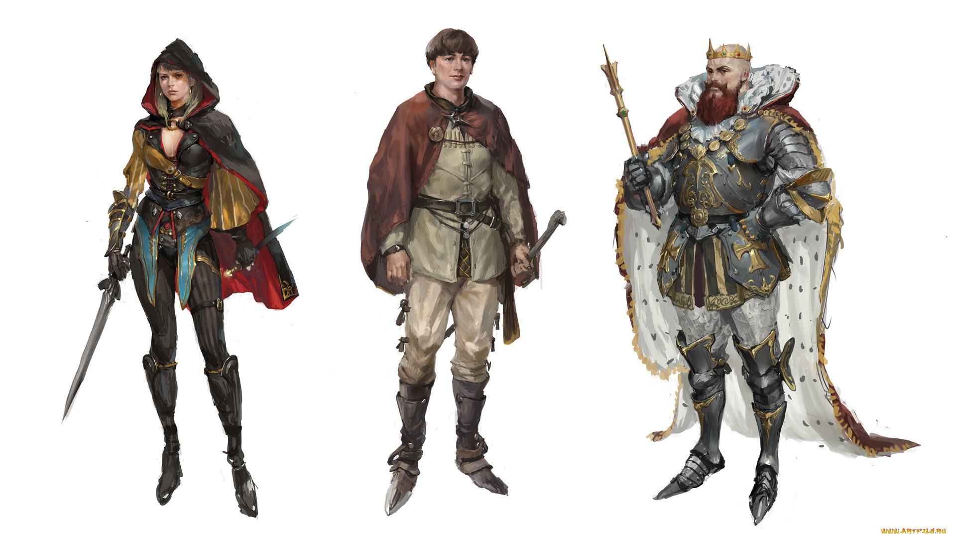 видео, игры, ---другое, девушка, воин, король