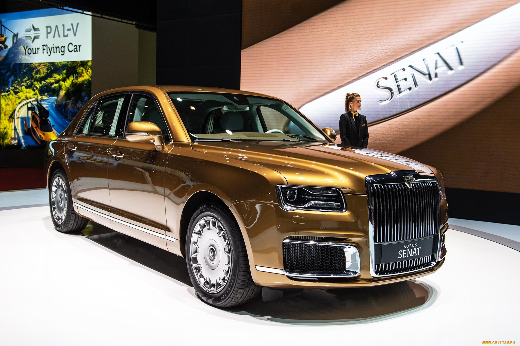 aurus, senat, sedan, автомобили, выставки, и, уличные, фото, аурус, сенат, седан, золото, автомобиль