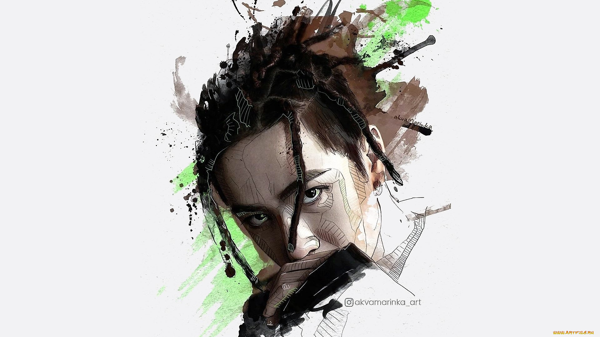 рисованное, люди, ван, ибо, лицо