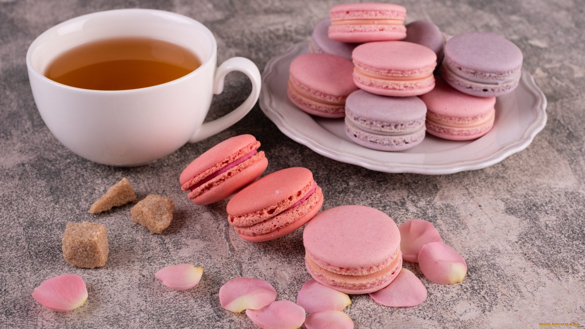 еда, макаруны, печенье, лакомство, ассорти