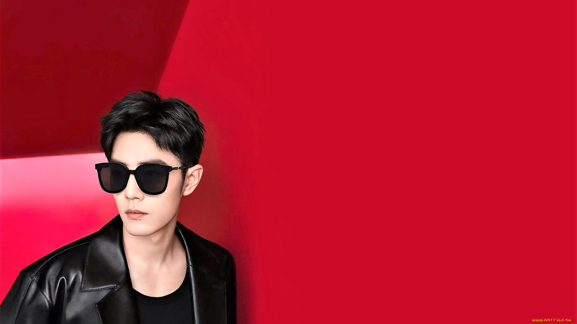 мужчины, xiao, zhan, актер, лицо, очки, куртка