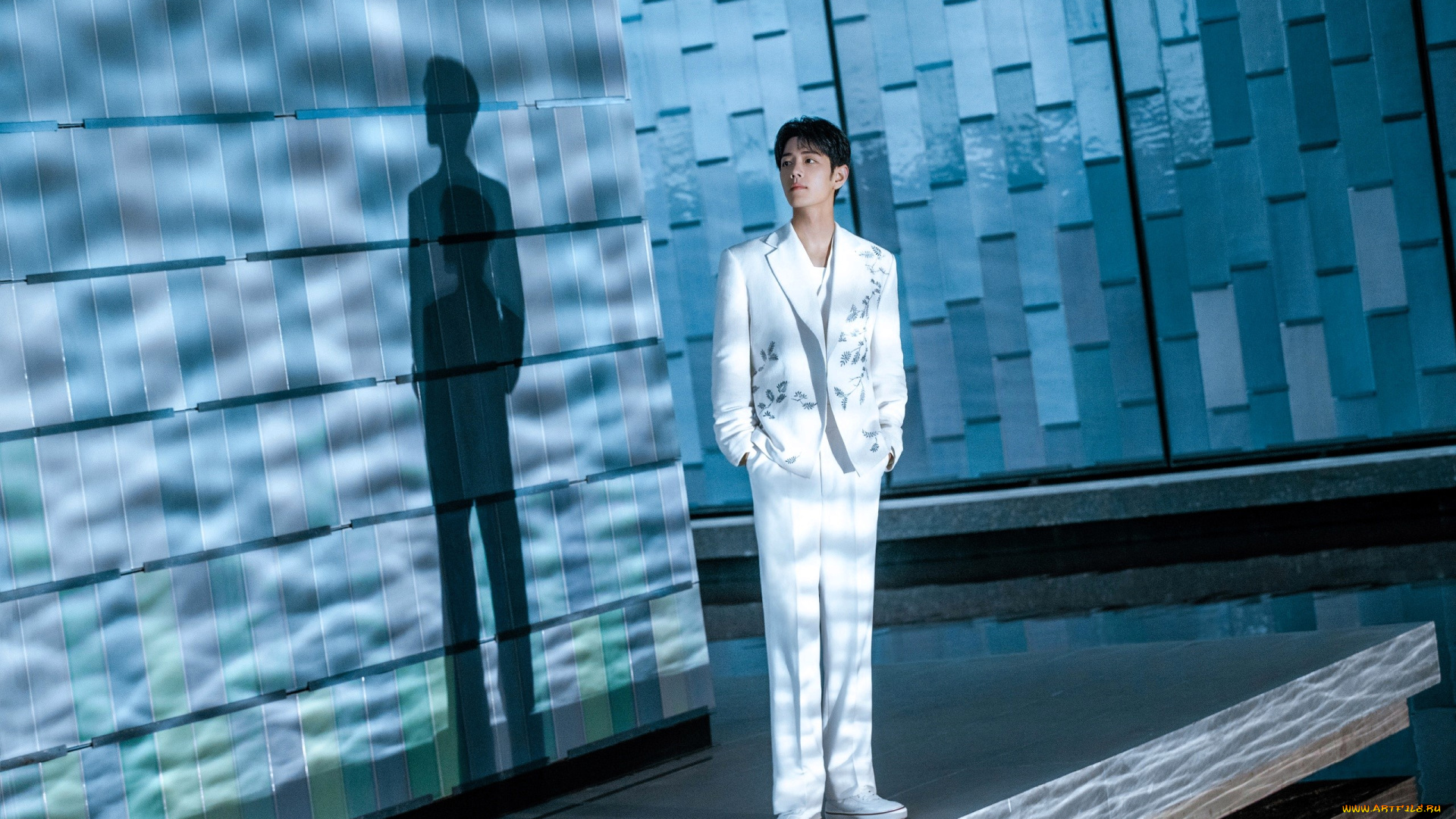 мужчины, xiao, zhan, актер, костюм, стены, канал