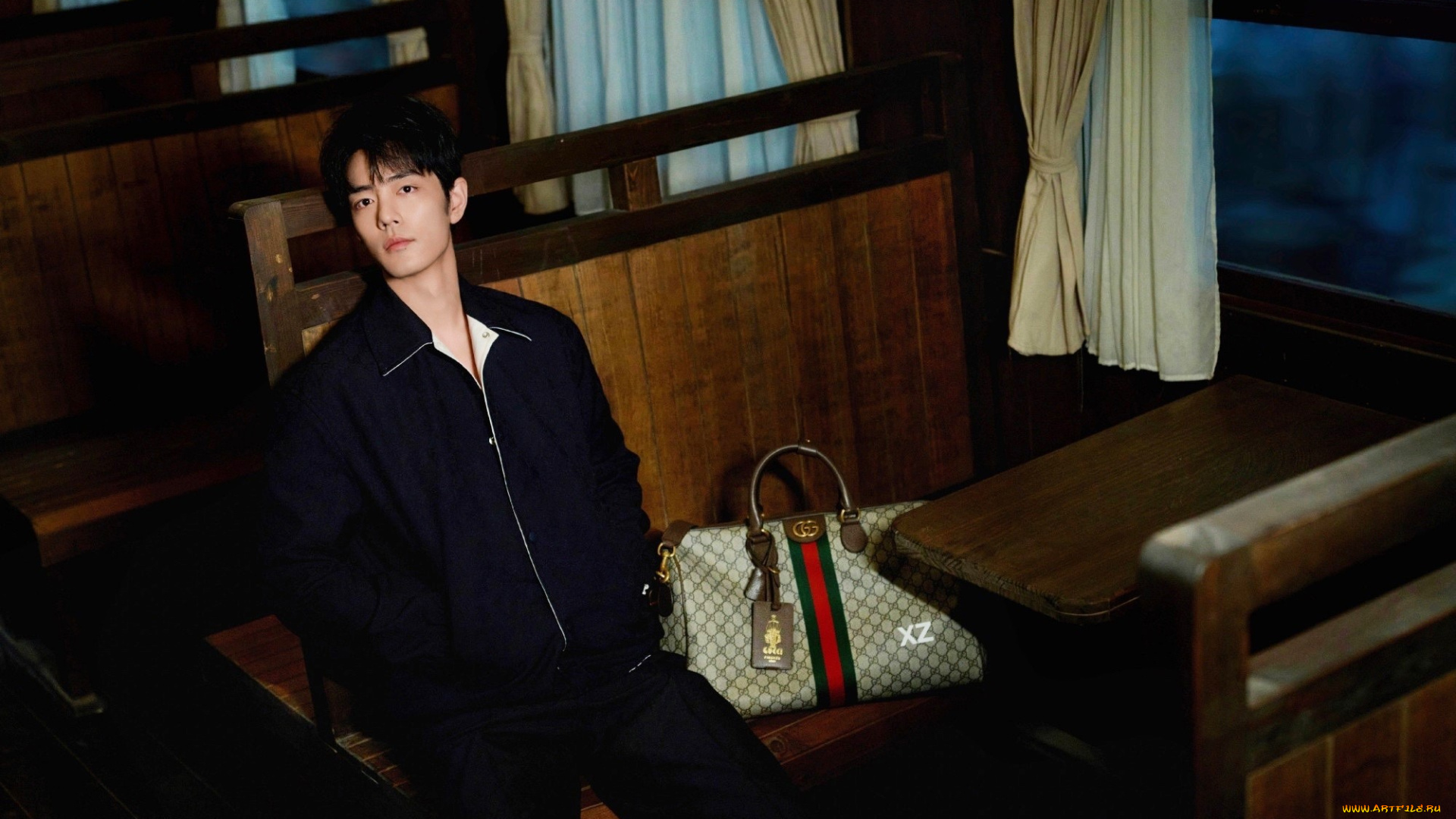 мужчины, xiao, zhan, актер, костюм, сумка, поезд