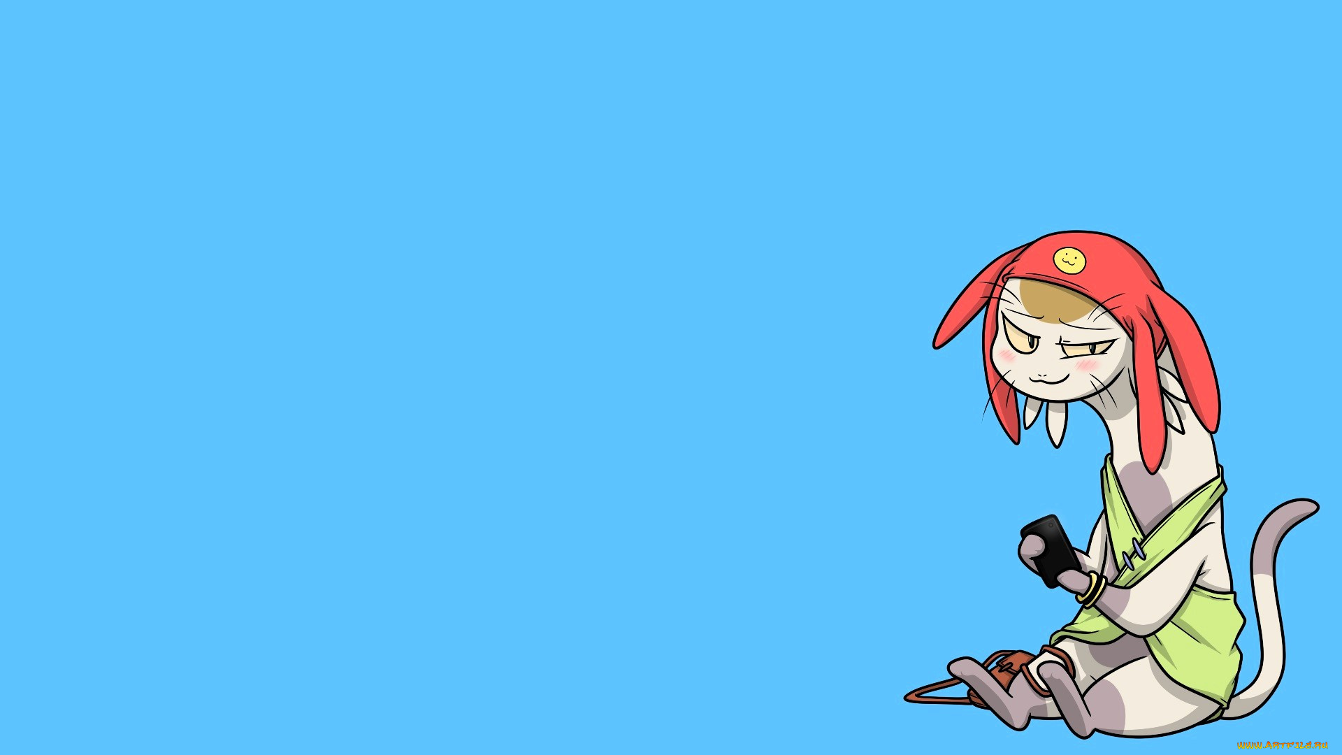 space, dandy, аниме, существо, шапка, сумка