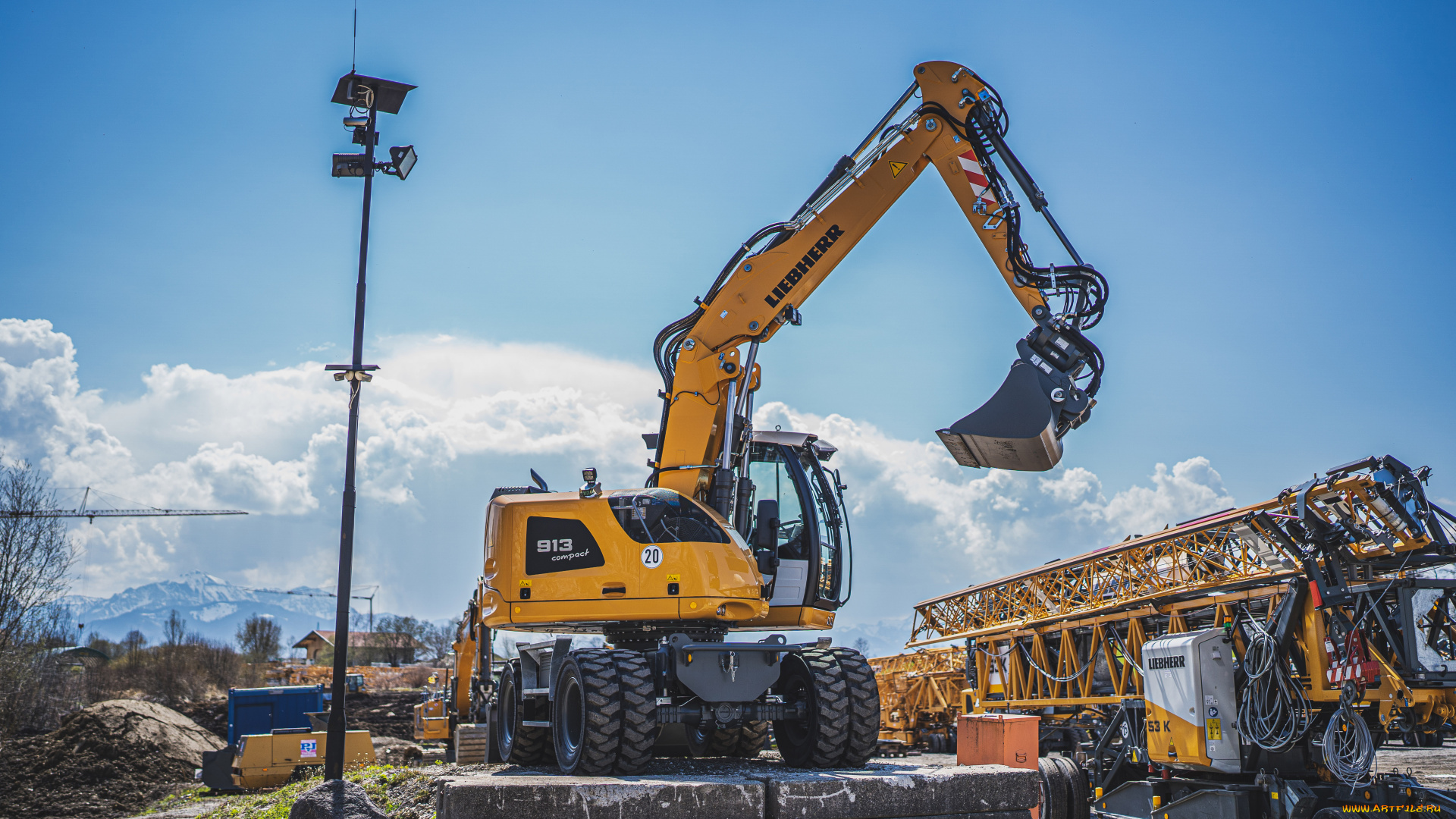 техника, экскаваторы, liebherr