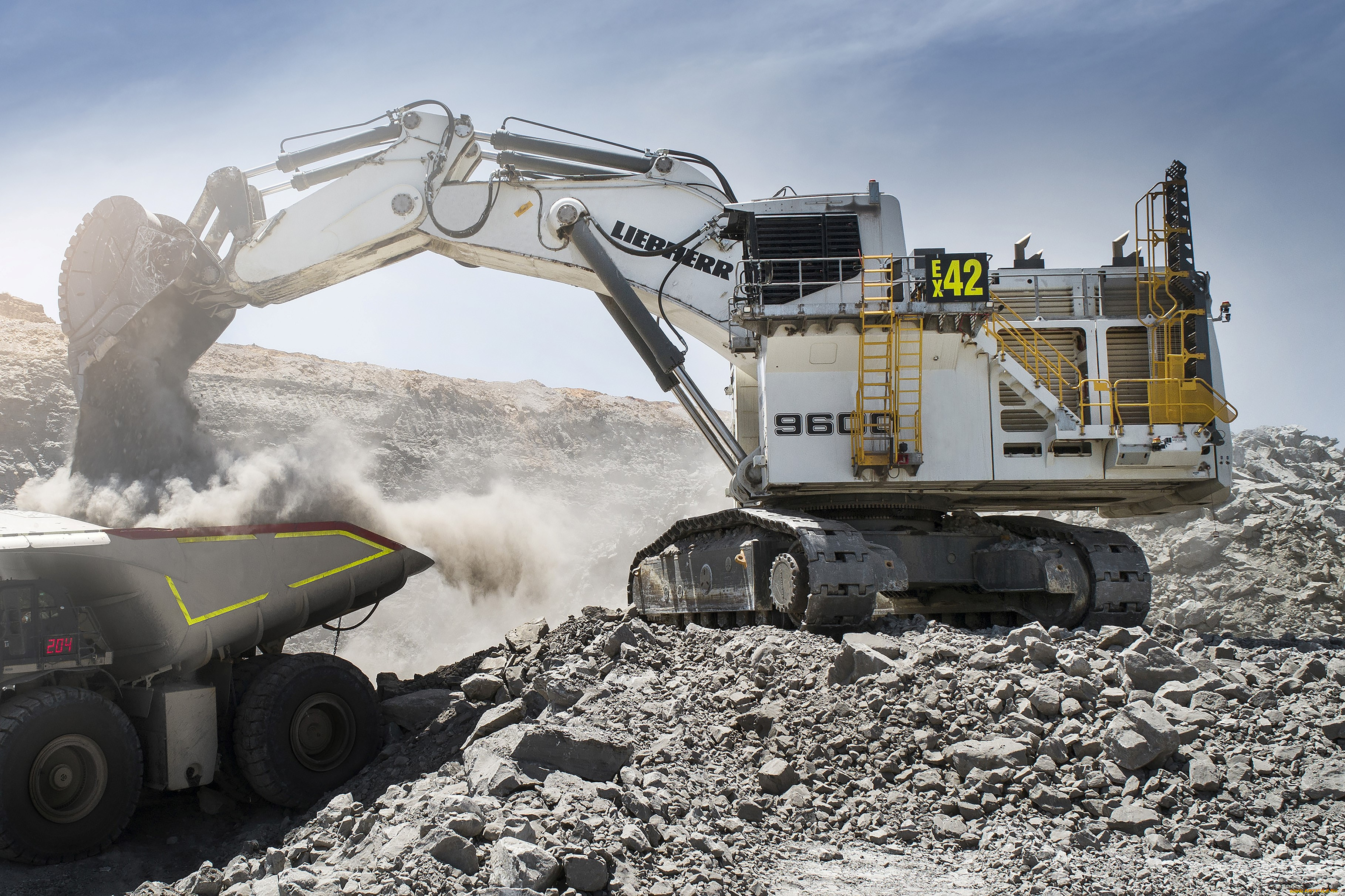 техника, экскаваторы, liebherr