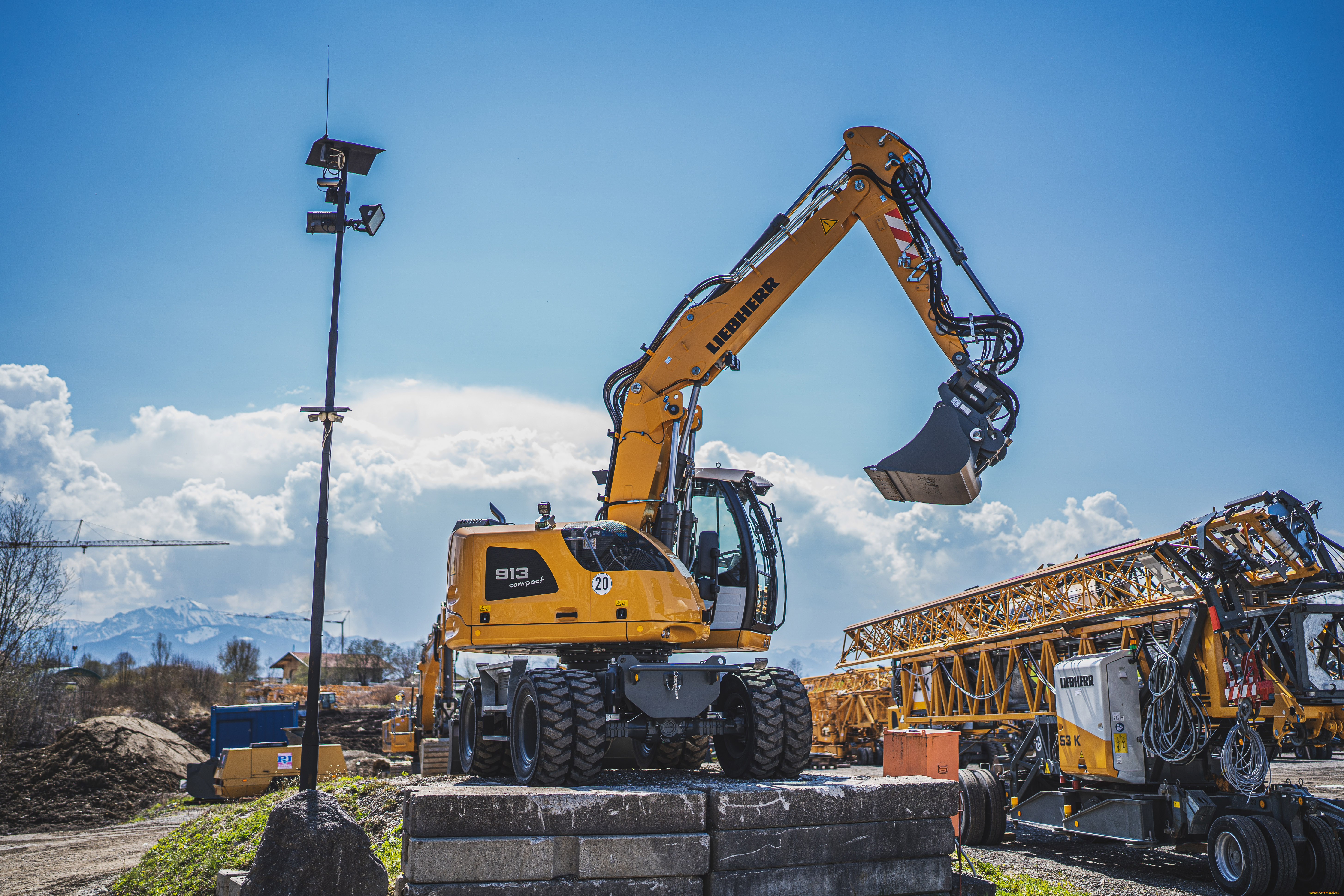 техника, экскаваторы, liebherr
