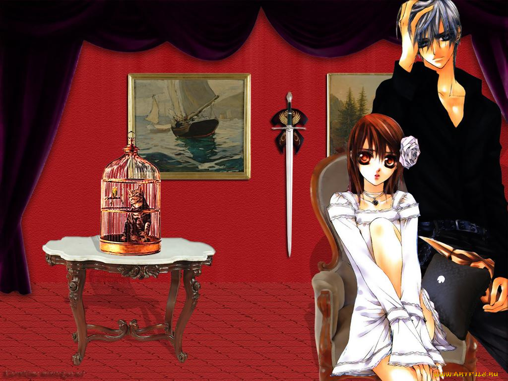 аниме, vampire, knight