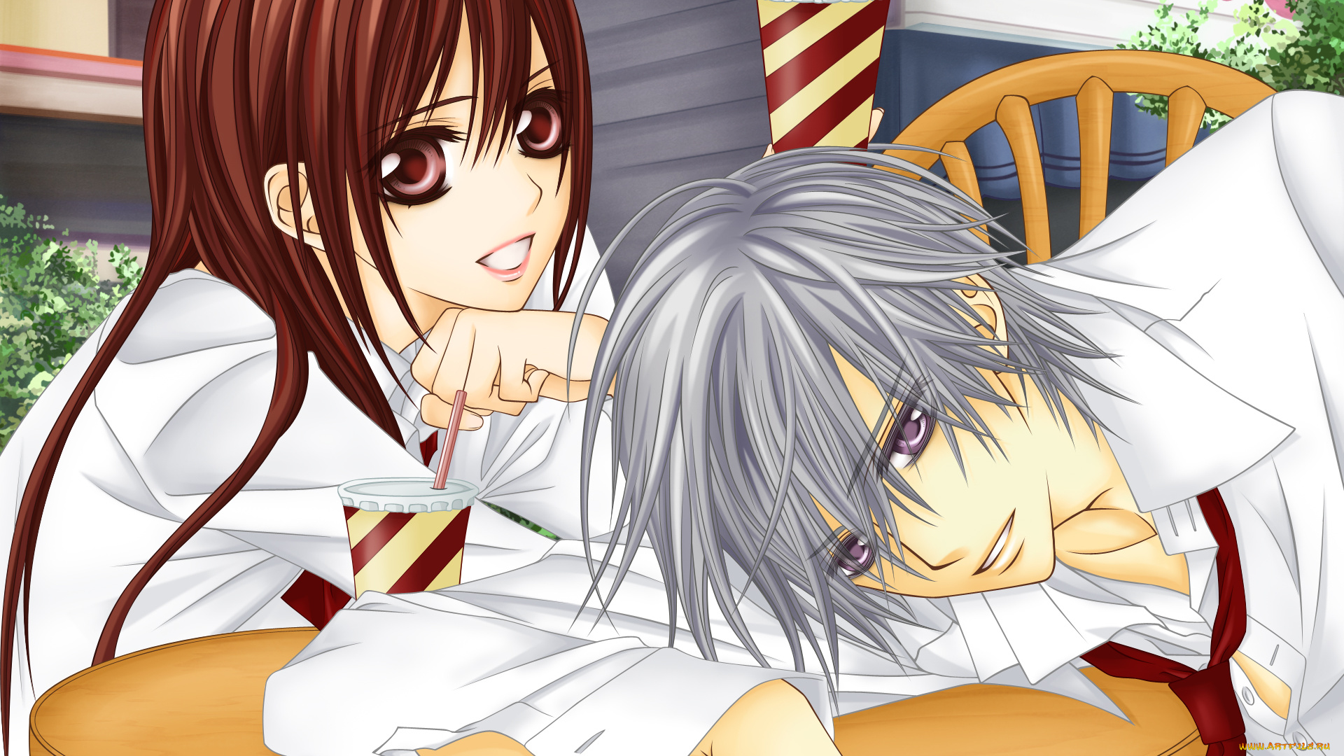 аниме, vampire, knight