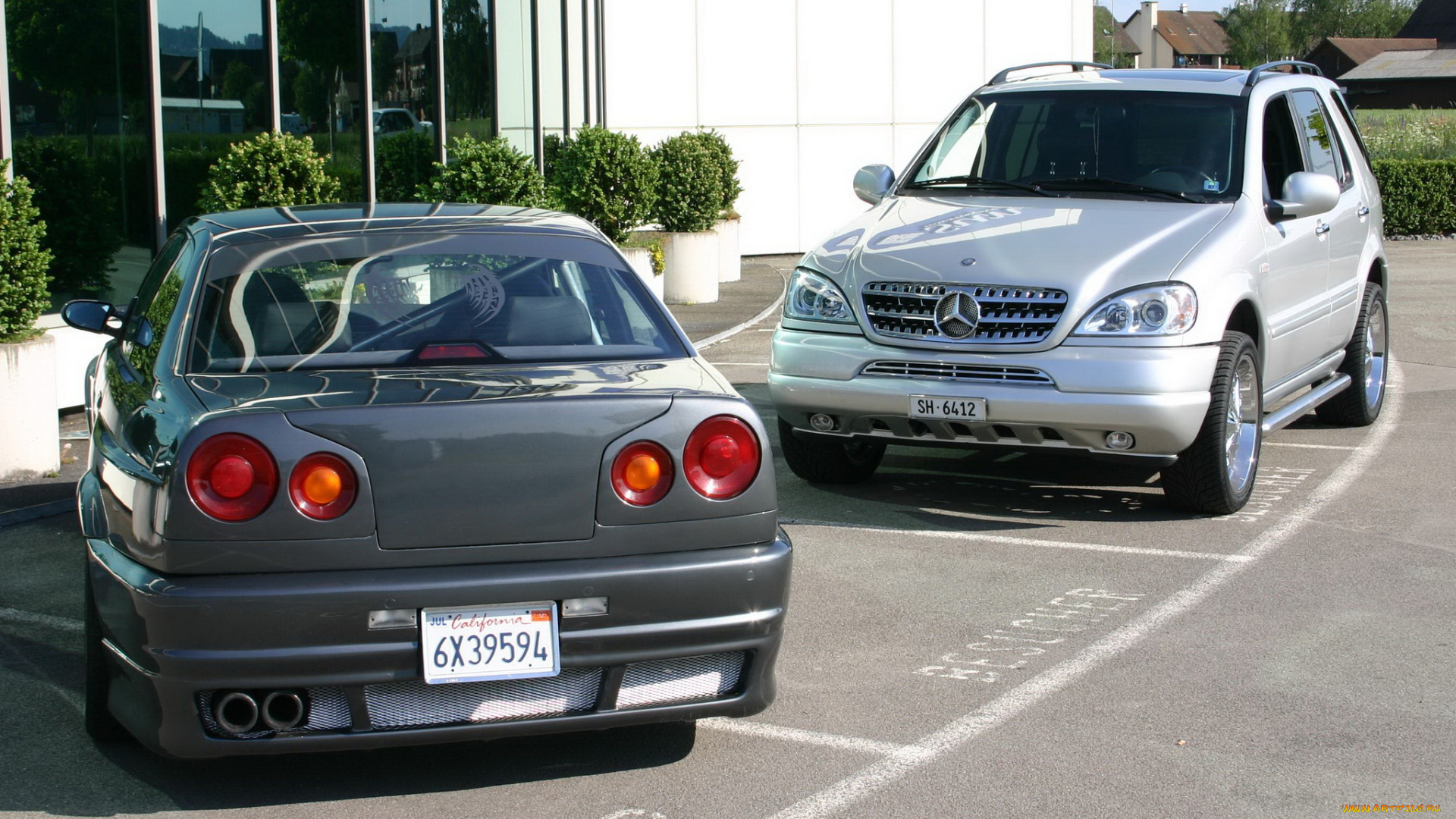 автомобили, разные, вместе