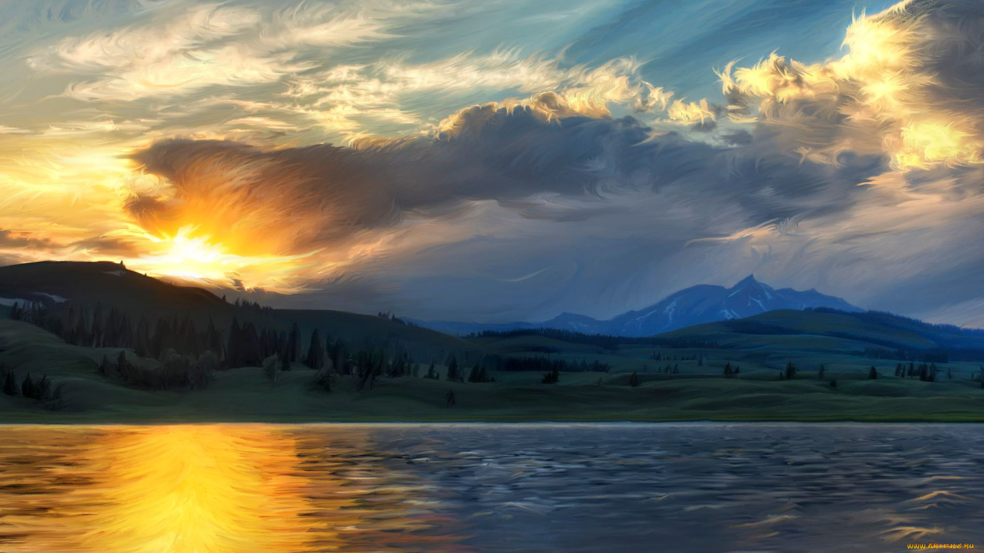 рисованные, природа