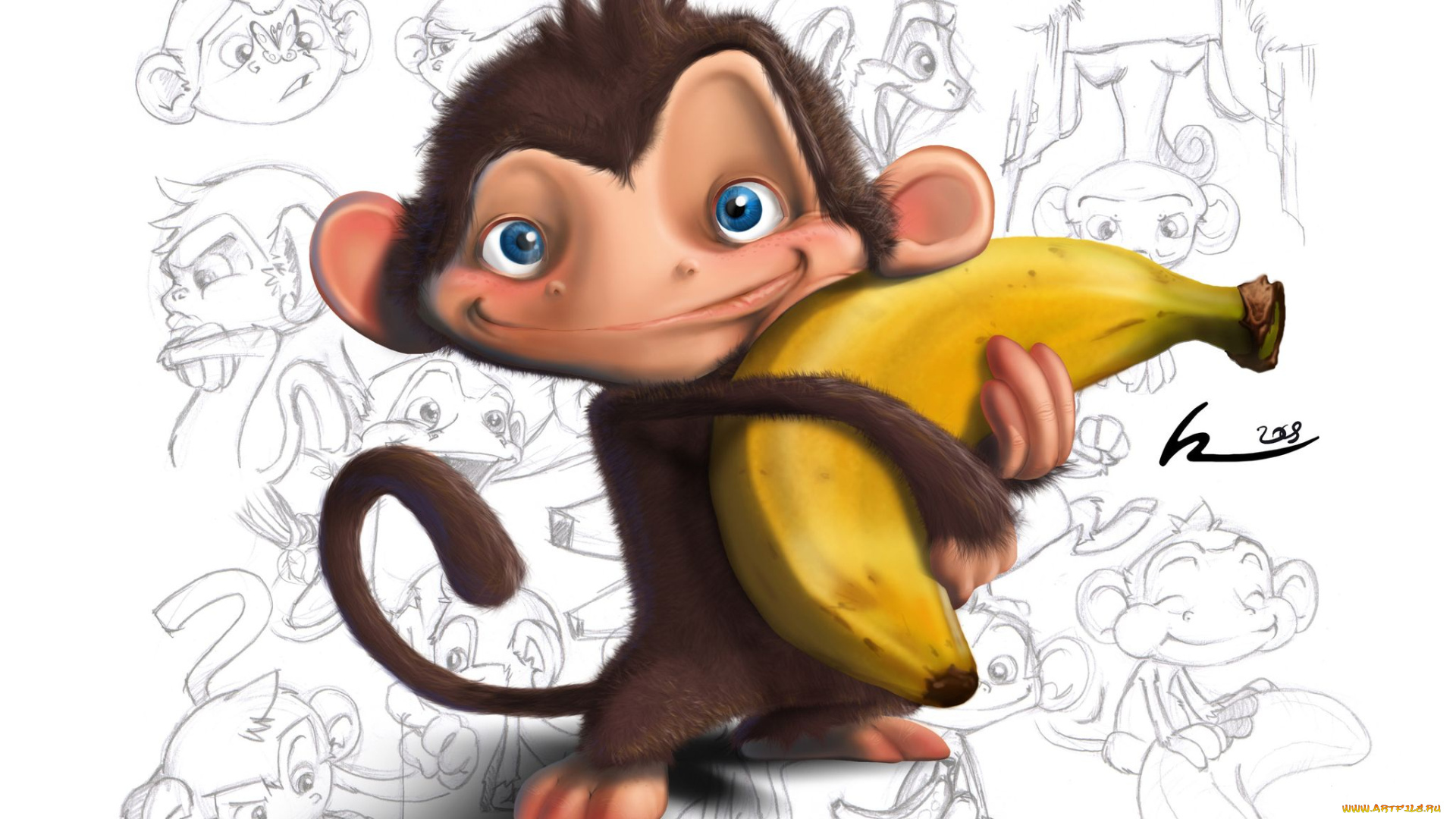 рисованные, животные