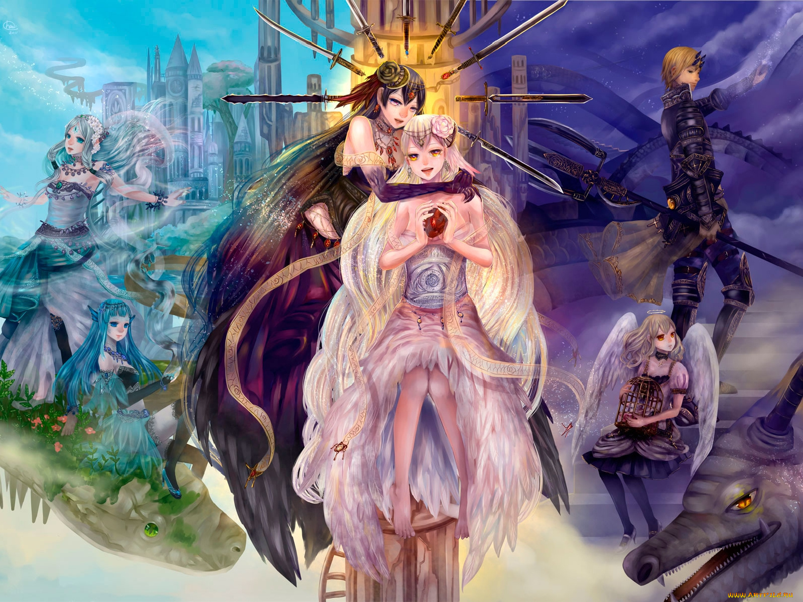 аниме, angels, demons