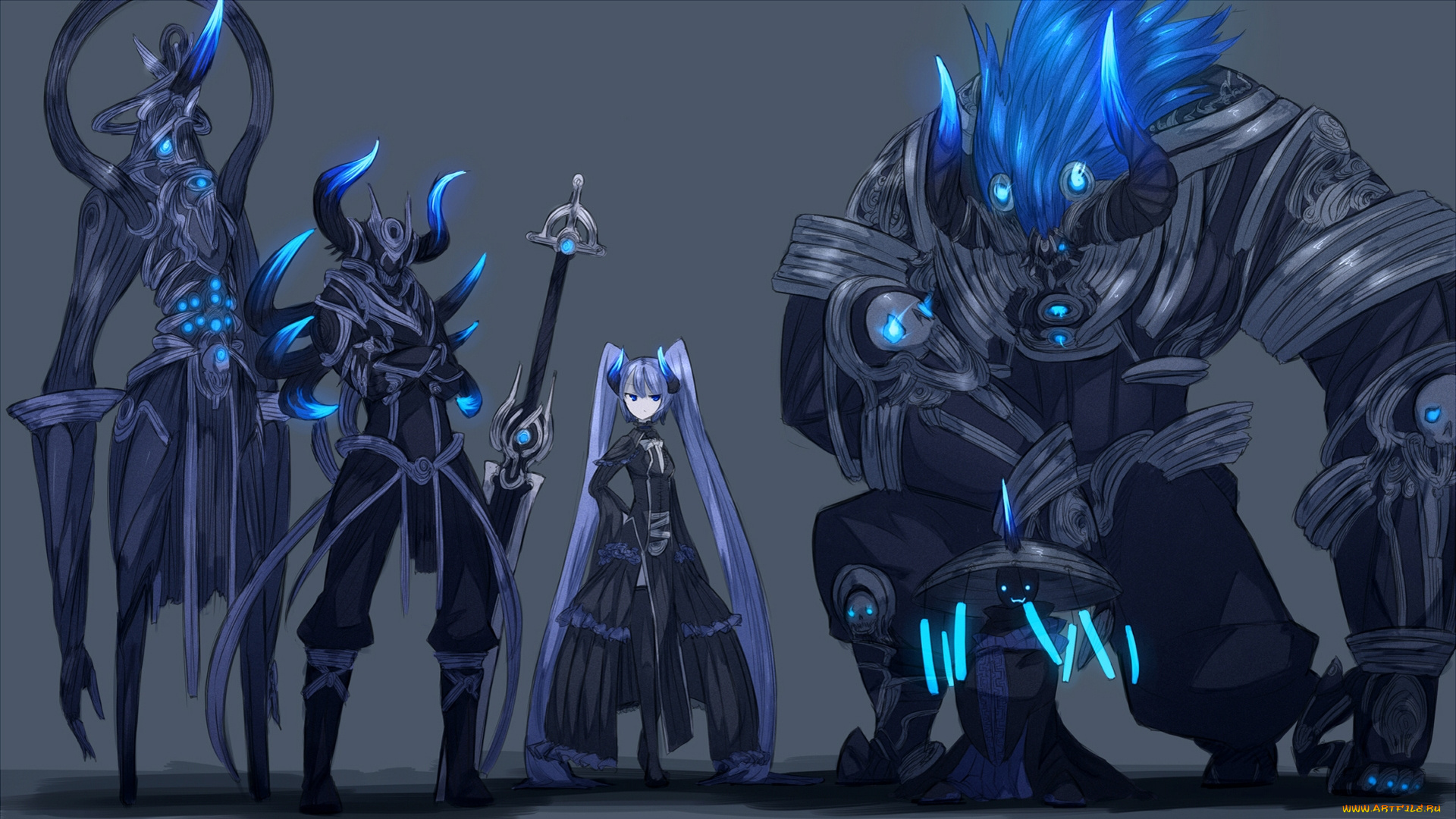 аниме, weapon, blood, technology, демоны