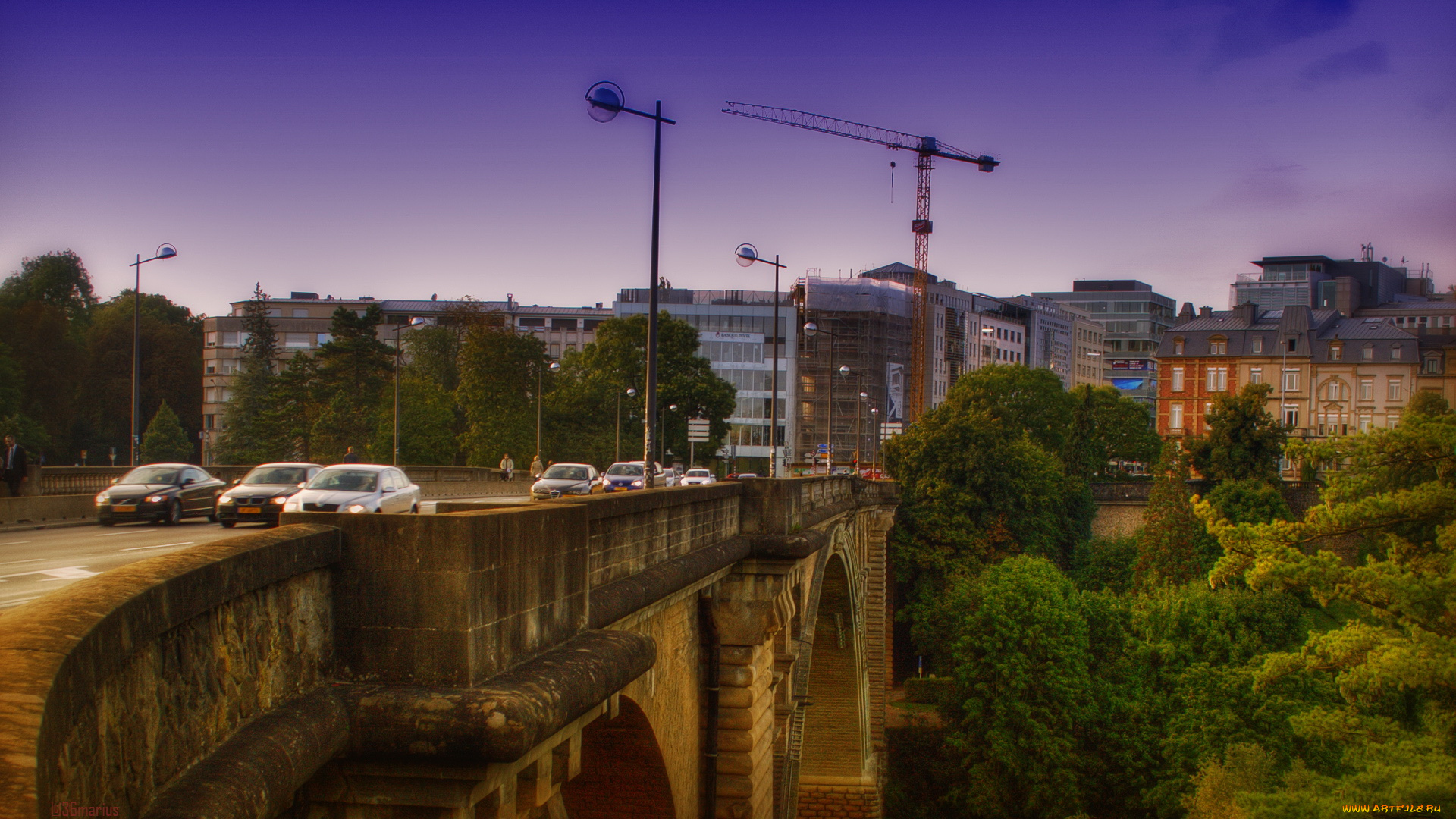 города, мосты, автомобили, мост, дома