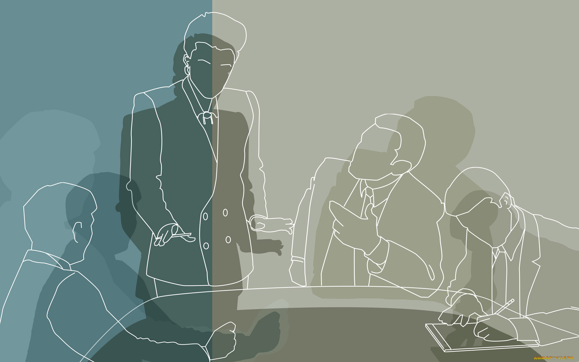 векторная, графика, дискусия