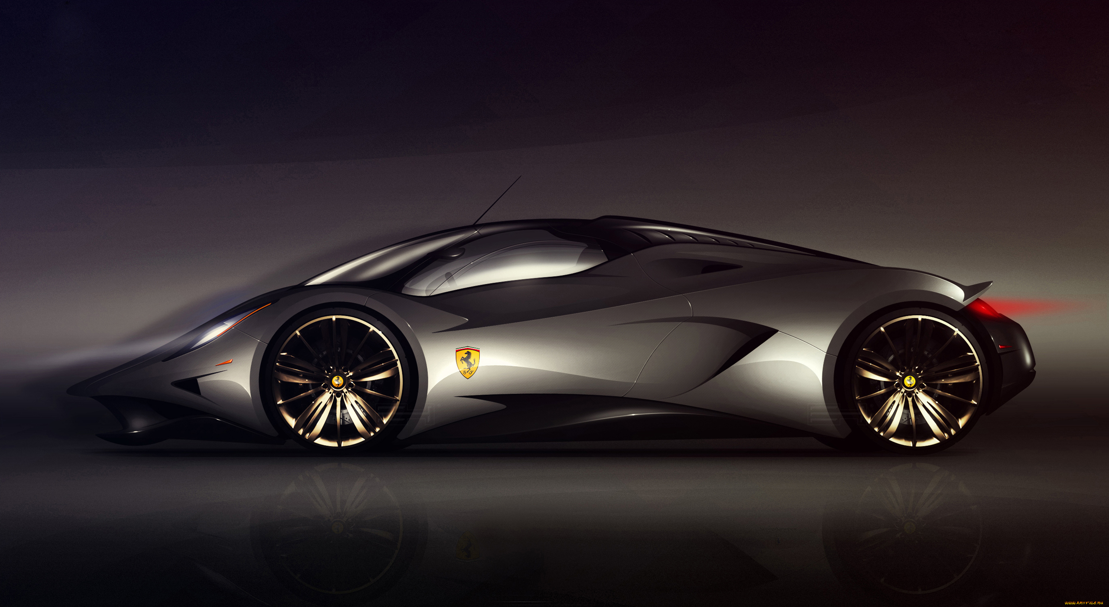 автомобили, 3д, феррари