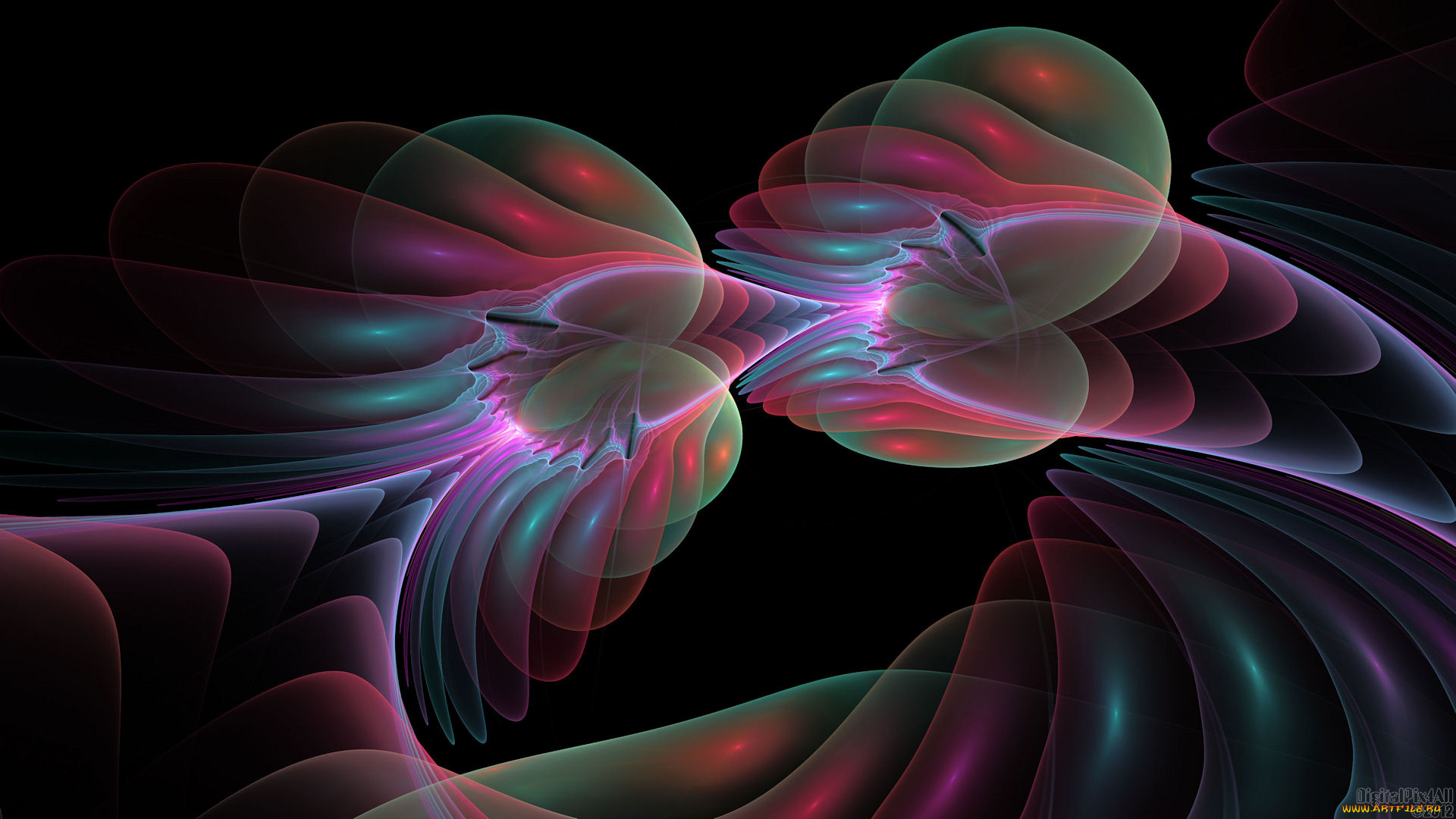 3д, графика, fractal, фракталы, цвета, узор, фон