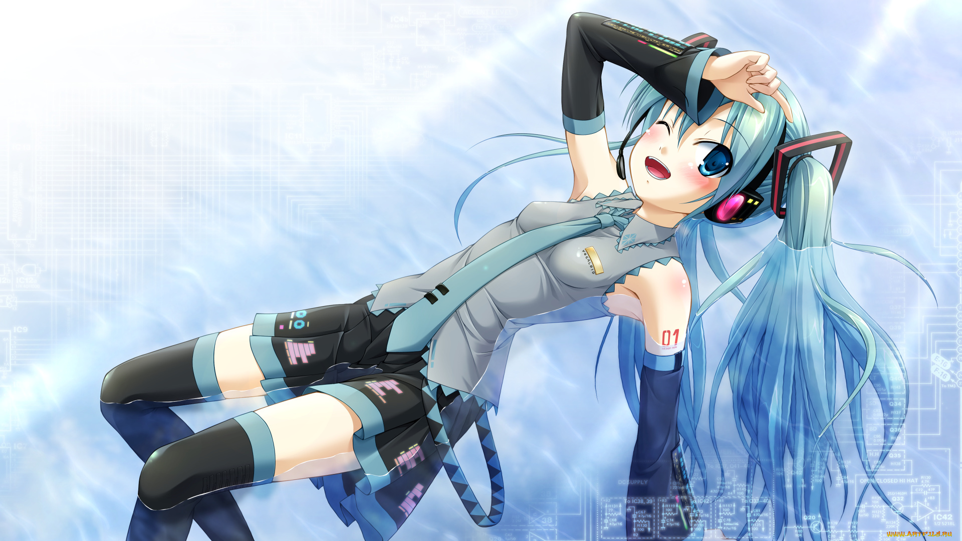 hatsune, miku, аниме, vocaloid