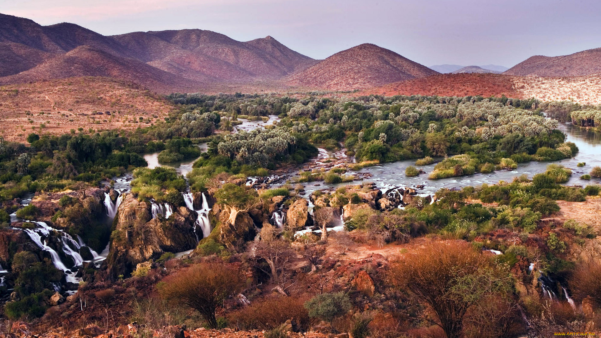 природа, пейзажи, ручьи, равнина, горная, трава, холмы