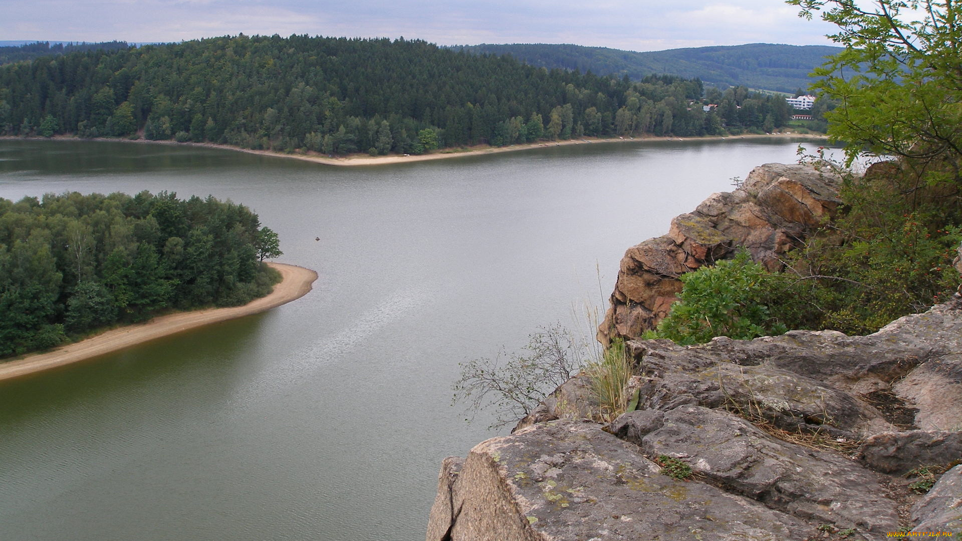 природа, реки, озера, река, остров, деревья, скалы