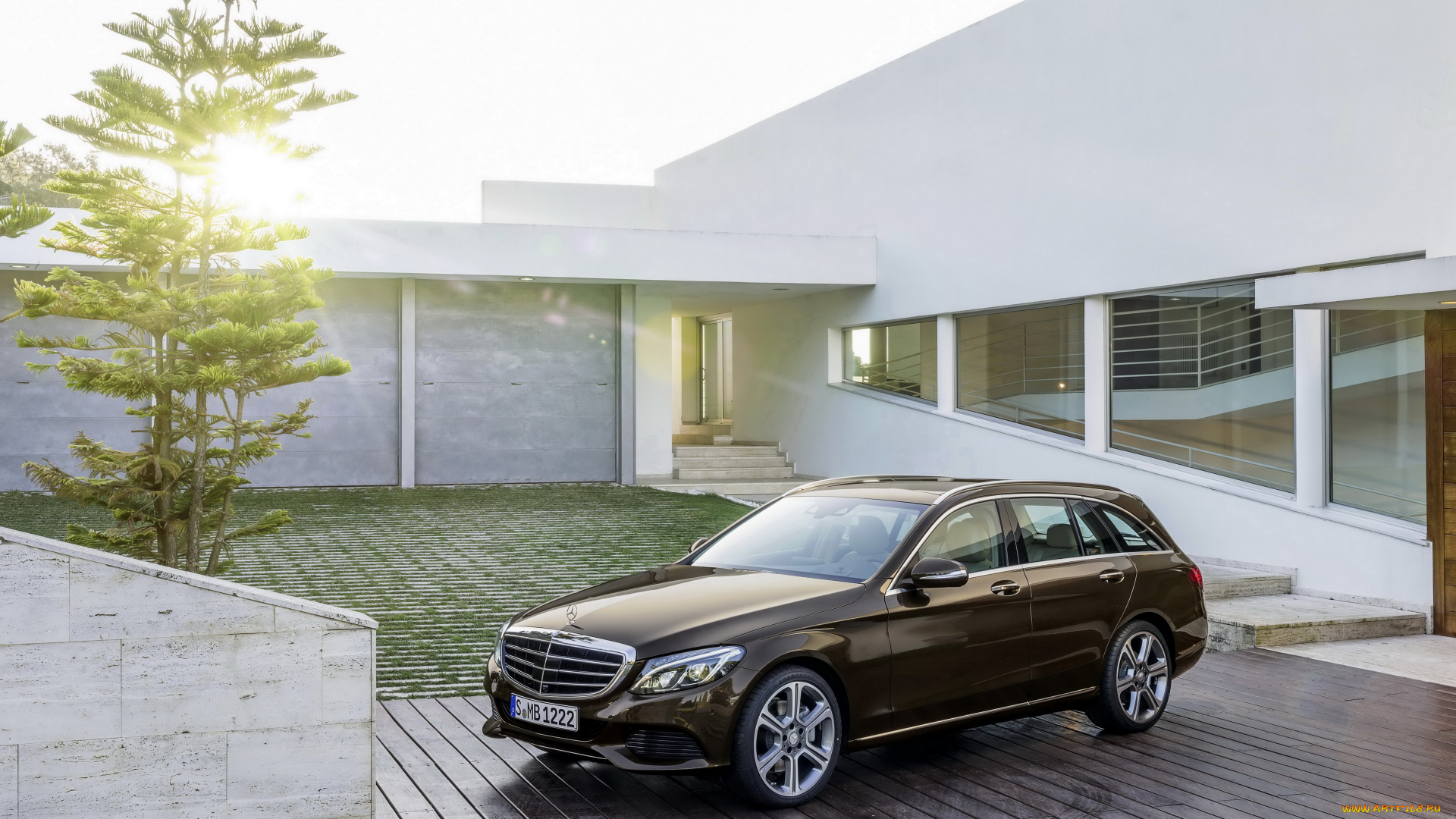 2014, mercedes-benz, c300, s205, bluetec, автомобили, mercedes-benz, тюнинг, коричневый