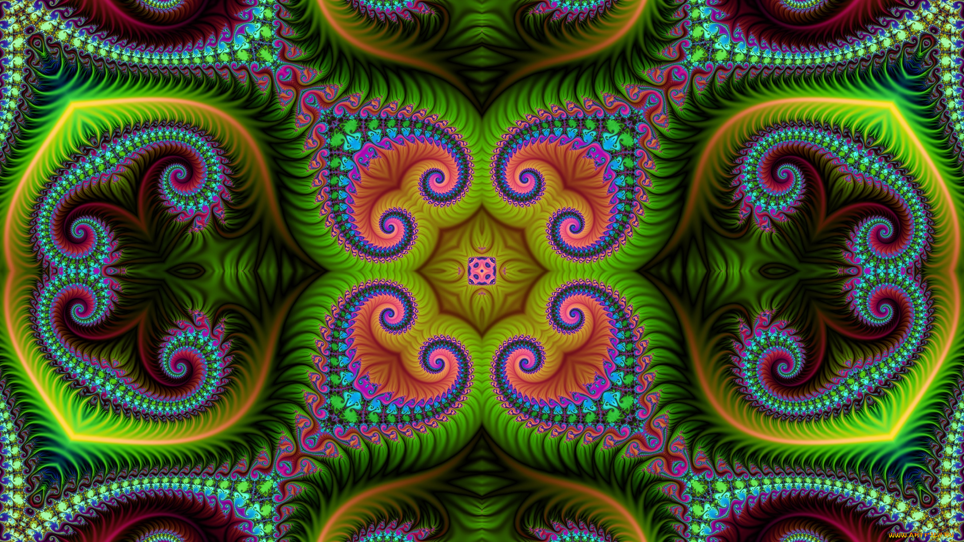 3д, графика, фракталы, , fractal, узор, фон, цвета