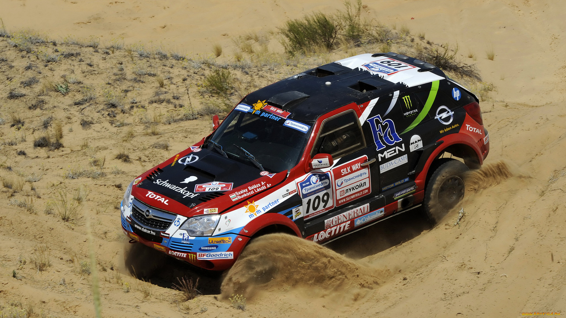 спорт, авторалли, antara, silkway, rally, песок, opel