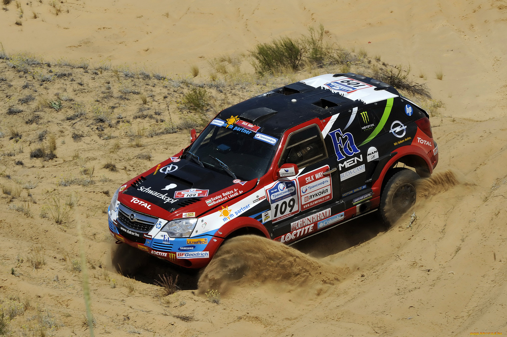 спорт, авторалли, antara, silkway, rally, песок, opel