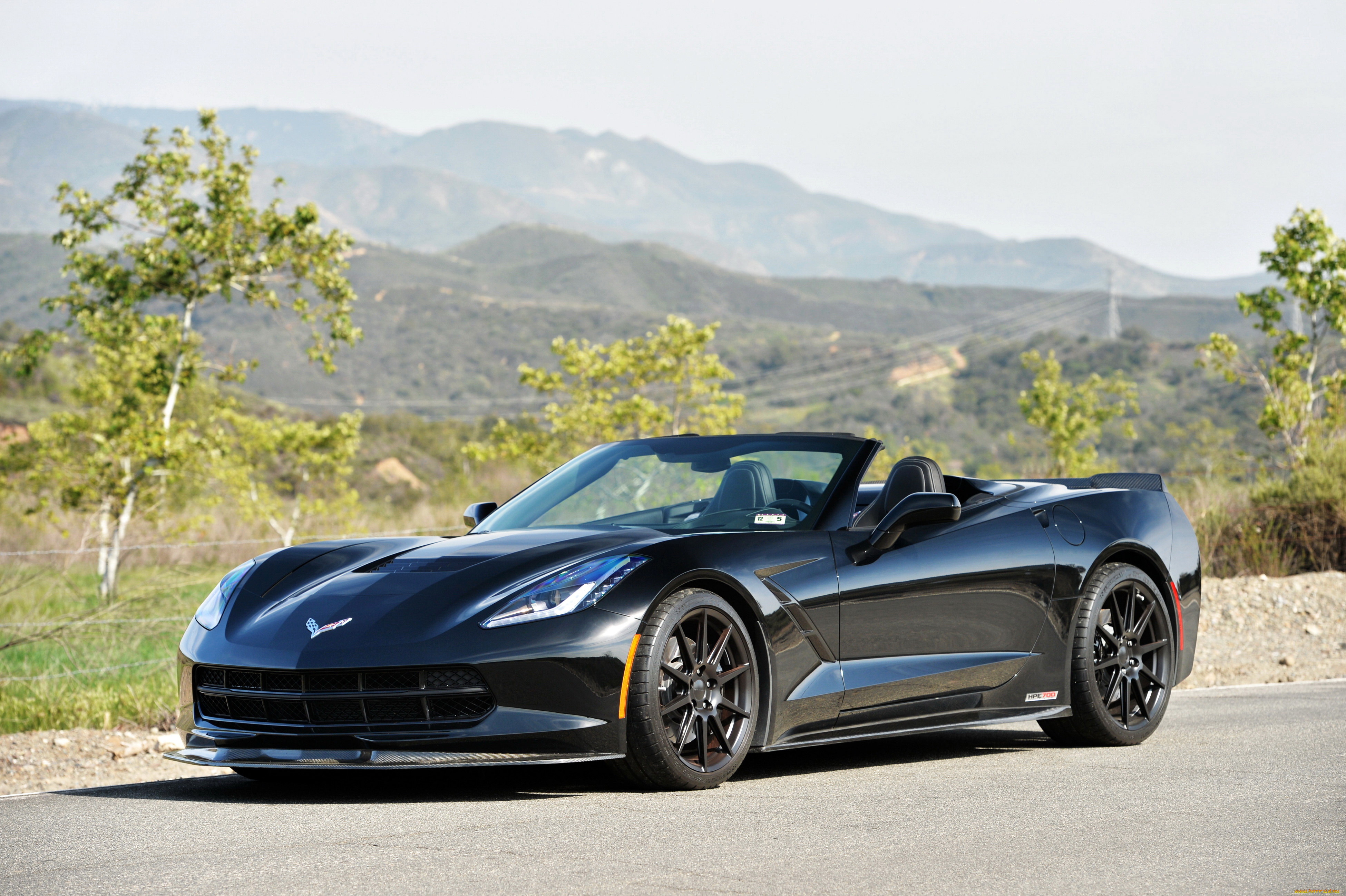 2014, chevrolet, corvette, c7, stingray, hpe700, supercharged, , hennessey, автомобили, corvette, кабриолет, черный, stingray, chevrolet