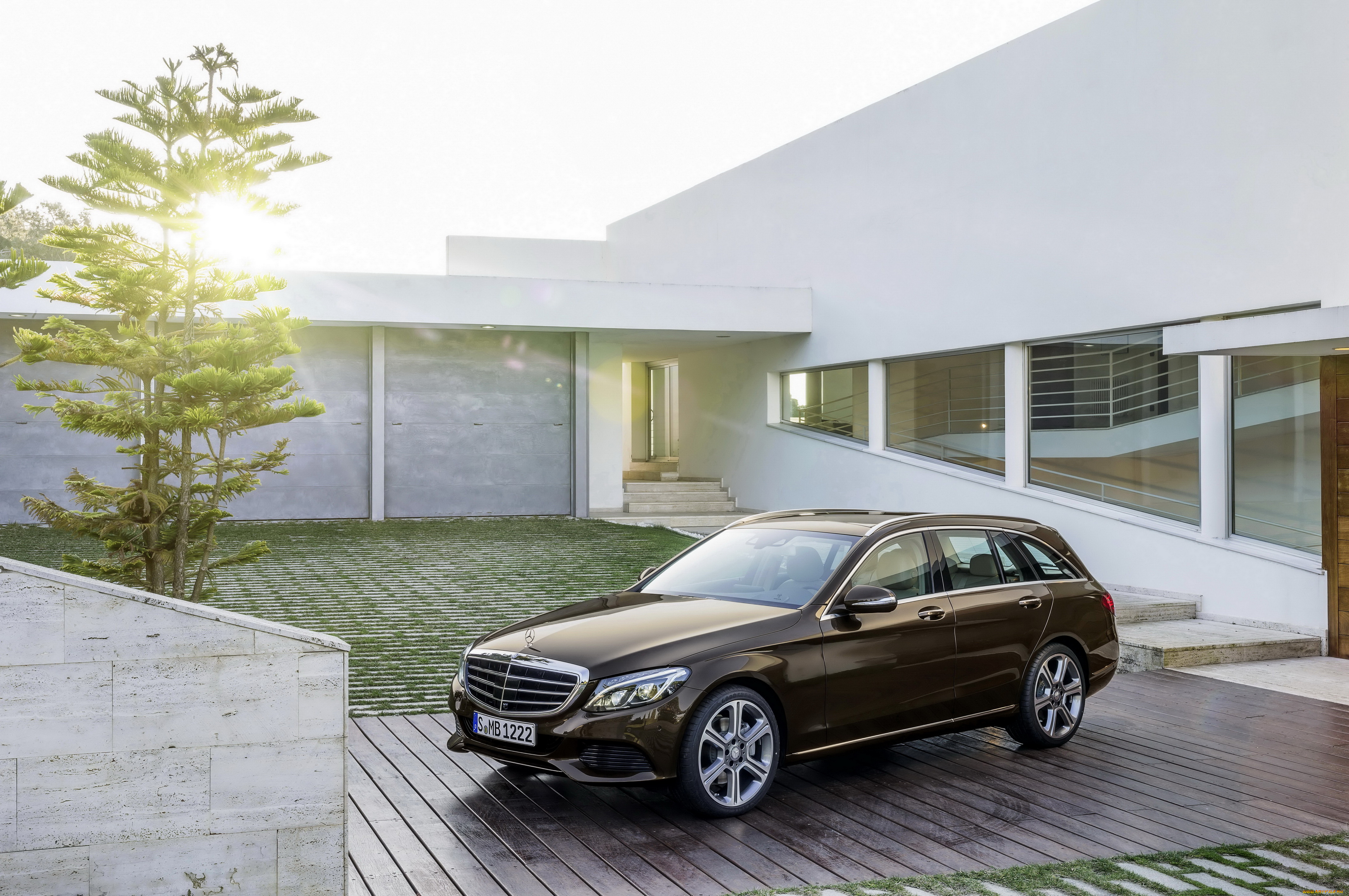 2014, mercedes-benz, c300, s205, bluetec, автомобили, mercedes-benz, тюнинг, коричневый