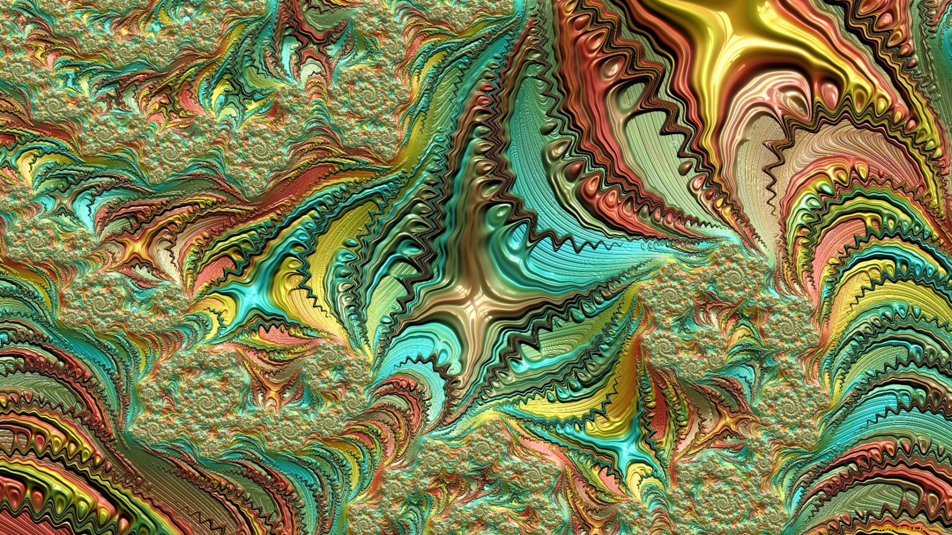 3д, графика, фракталы, , fractal, цвета, узор, фон