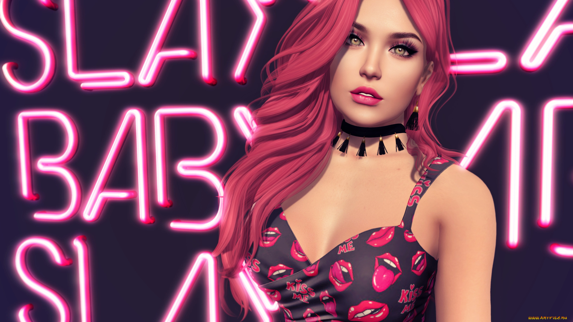 3д, графика, люди, , people, девушка, фон, взгляд