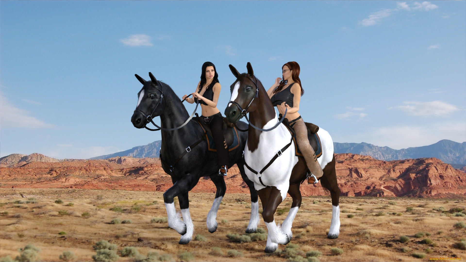 3д, графика, люди, и, животные, , people, and, animals, взгляд, девушки, фон