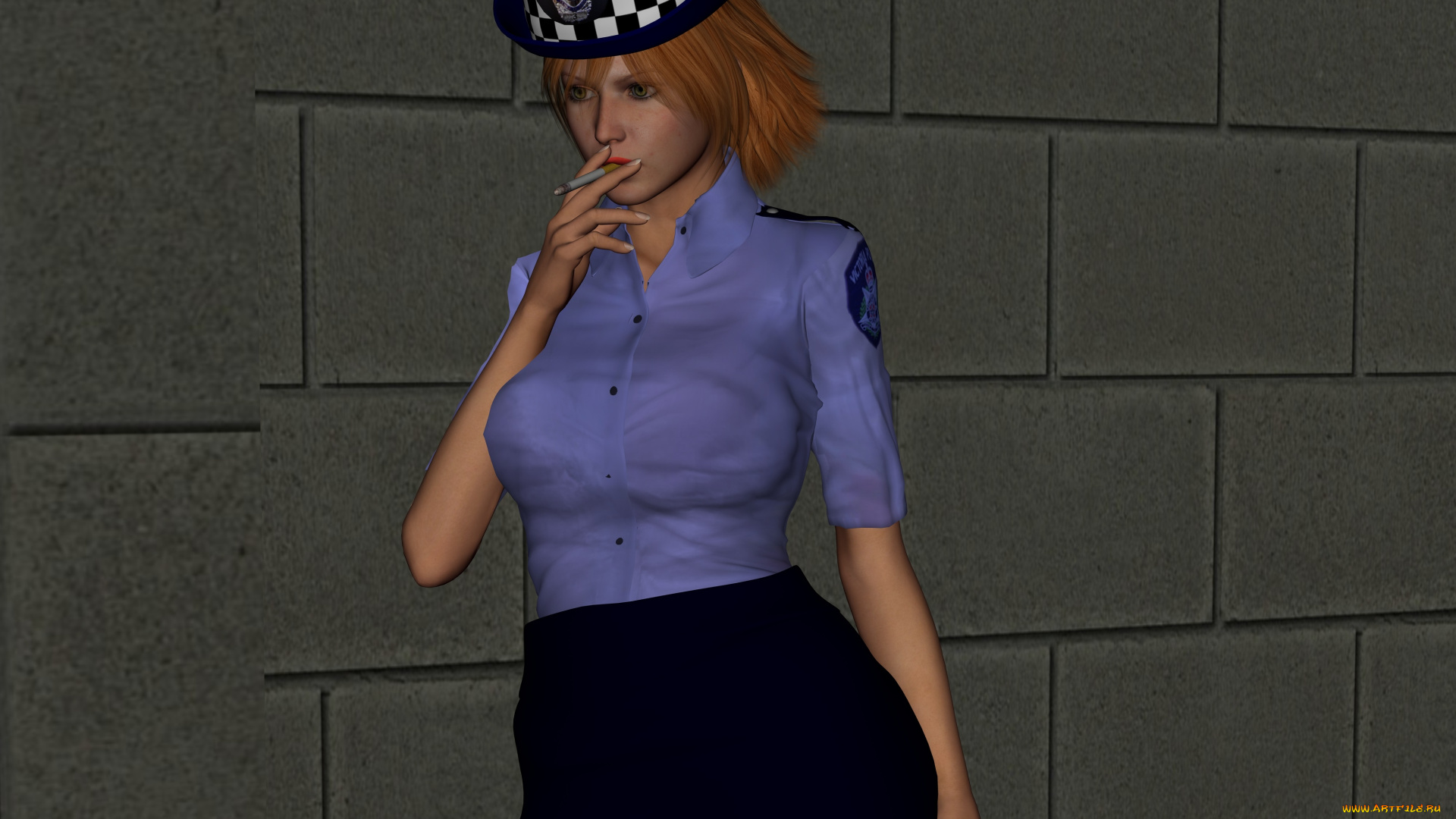 carabinieri, 3д, графика, люди, , people, фон, девушка, взгляд