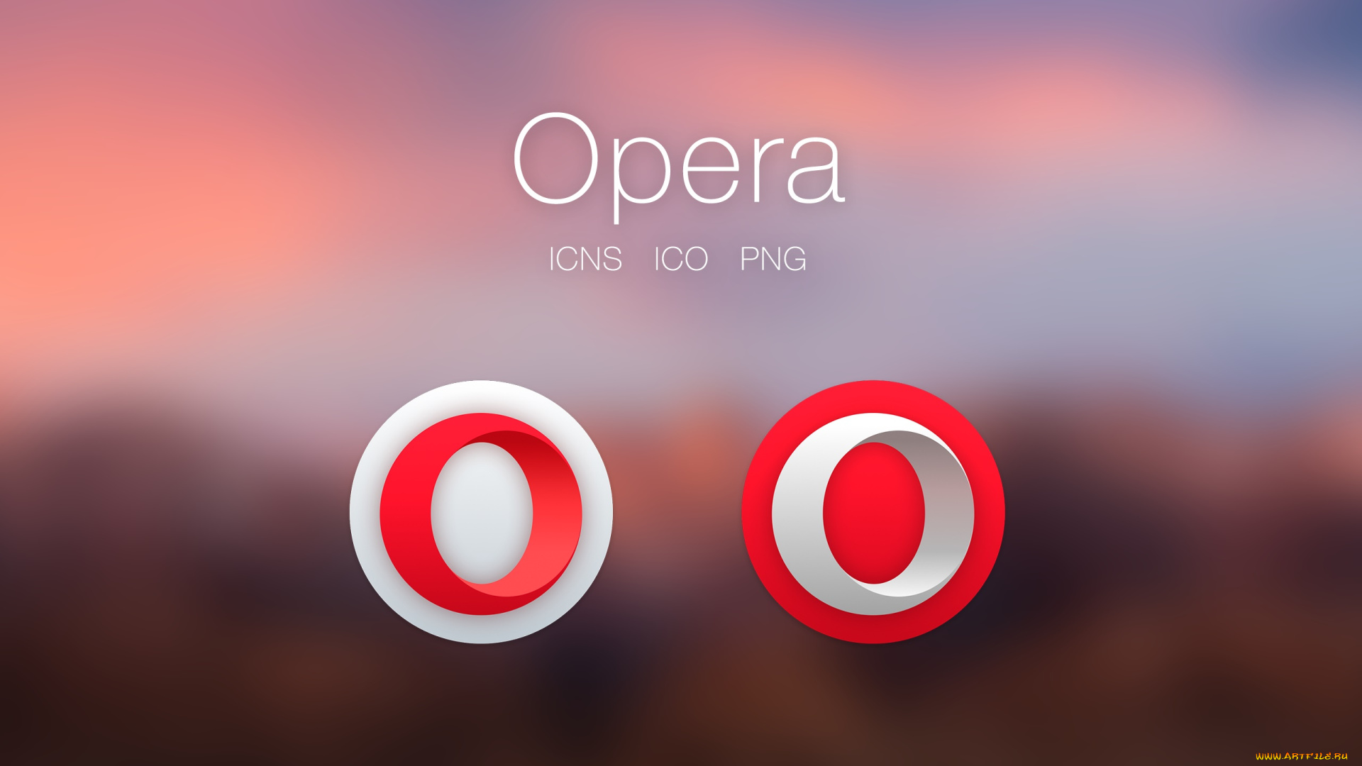 компьютеры, opera, логотип, фон