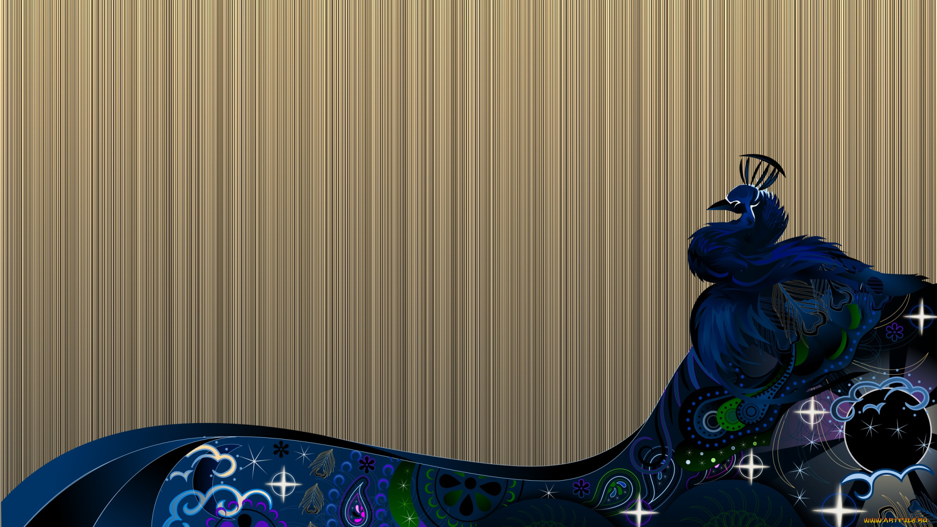 векторная, графика, птицы, , птицы, фазан