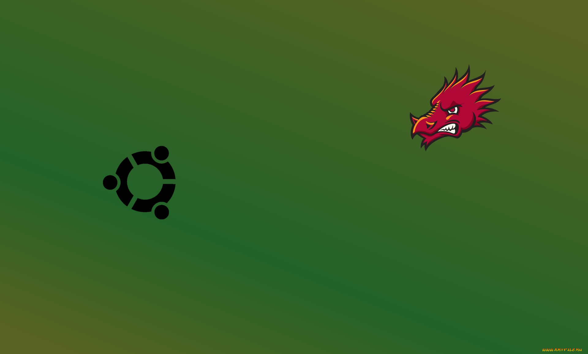 компьютеры, ubuntu, linux, фон, логотип