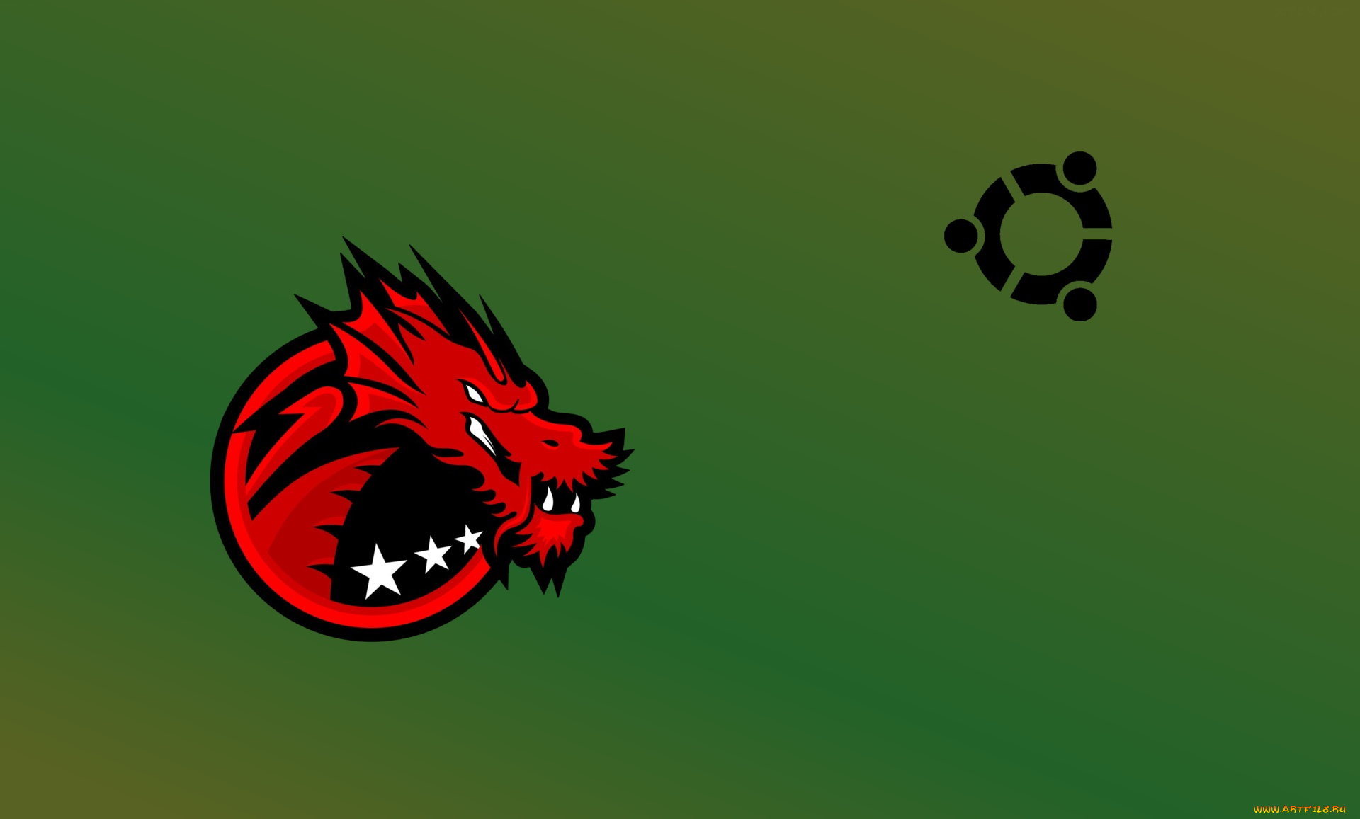 компьютеры, ubuntu, linux, фон, логотип