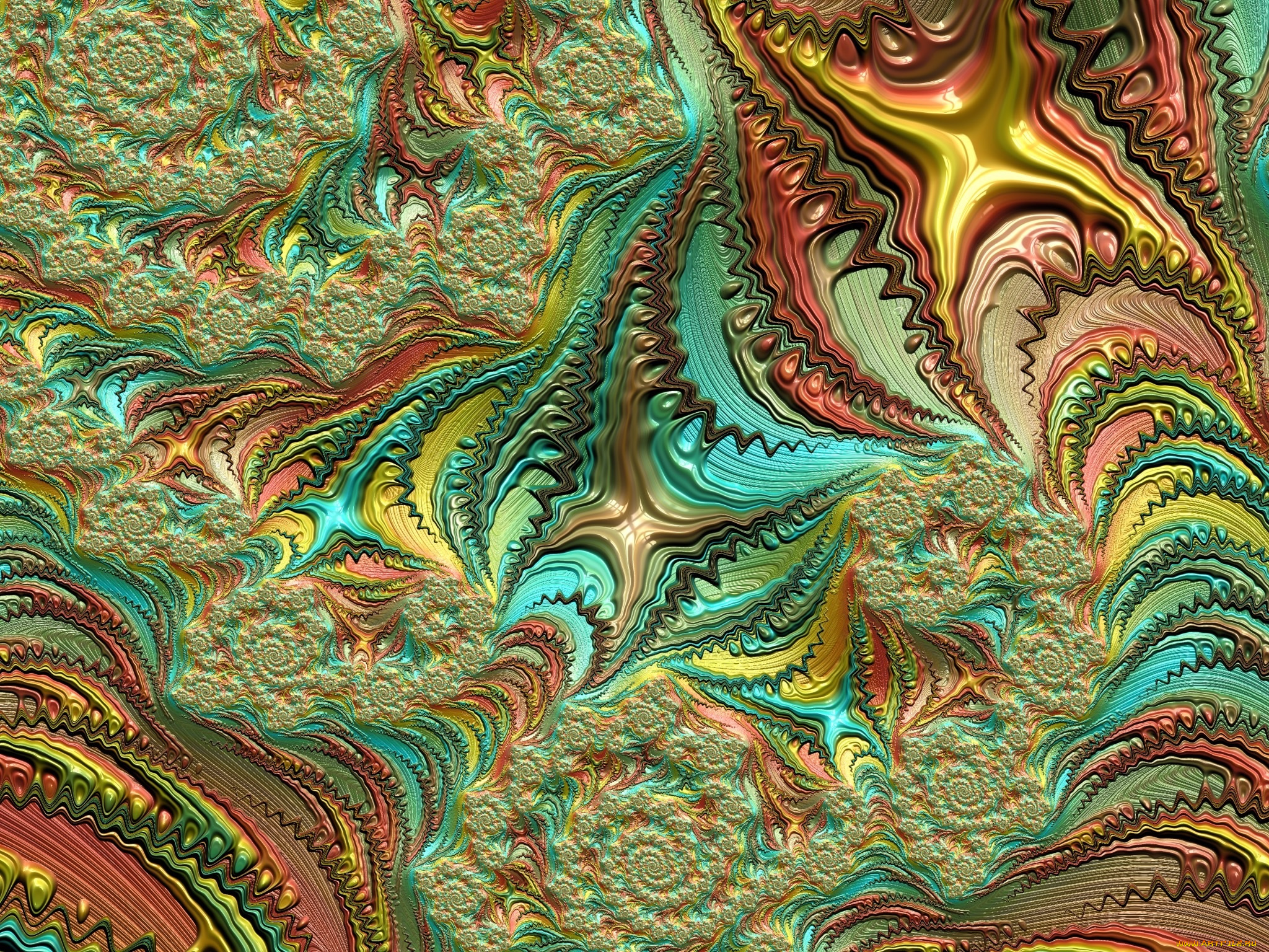 3д, графика, фракталы, , fractal, цвета, узор, фон