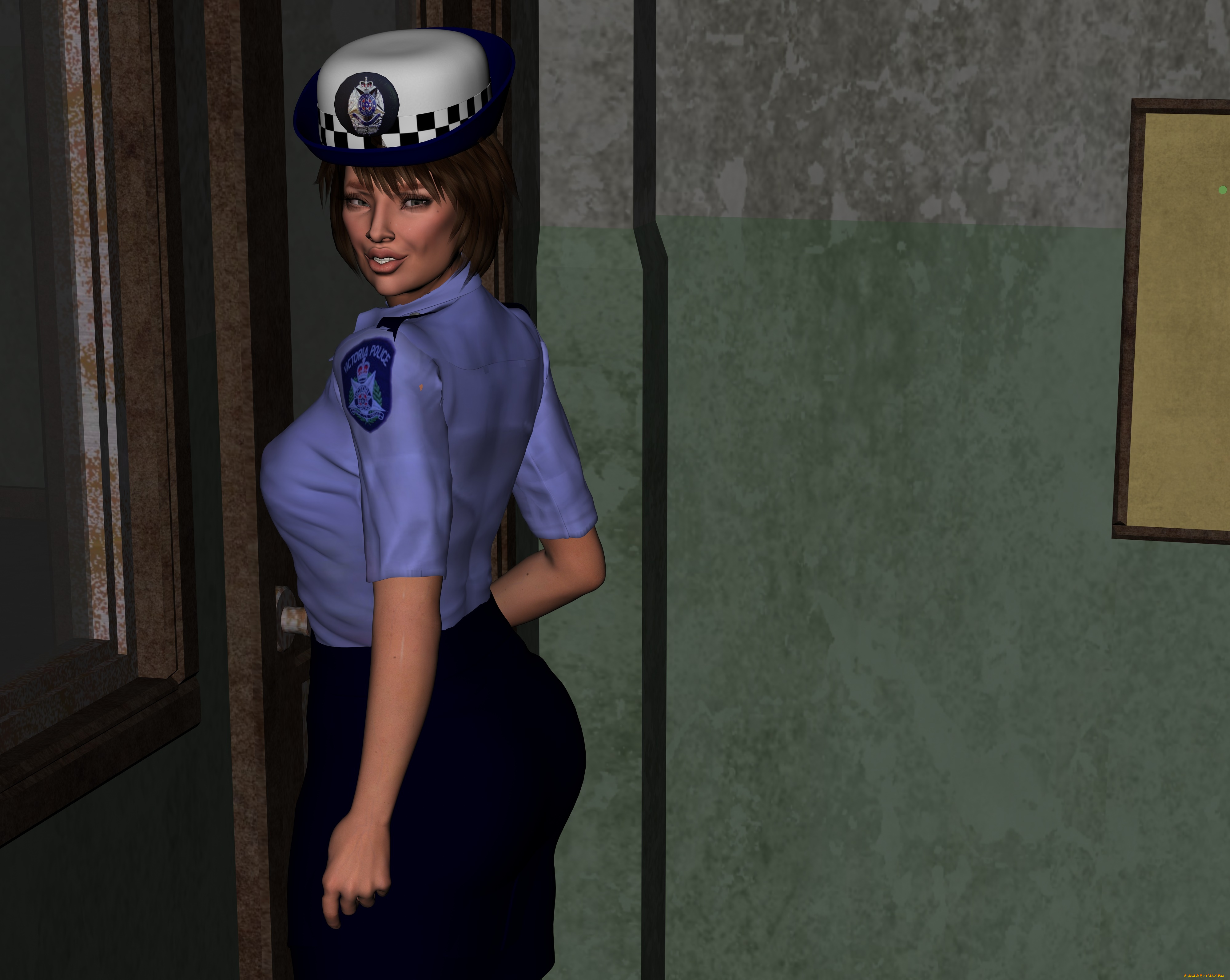 carabinieri, 3д, графика, люди, , people, фон, взгляд, девушка