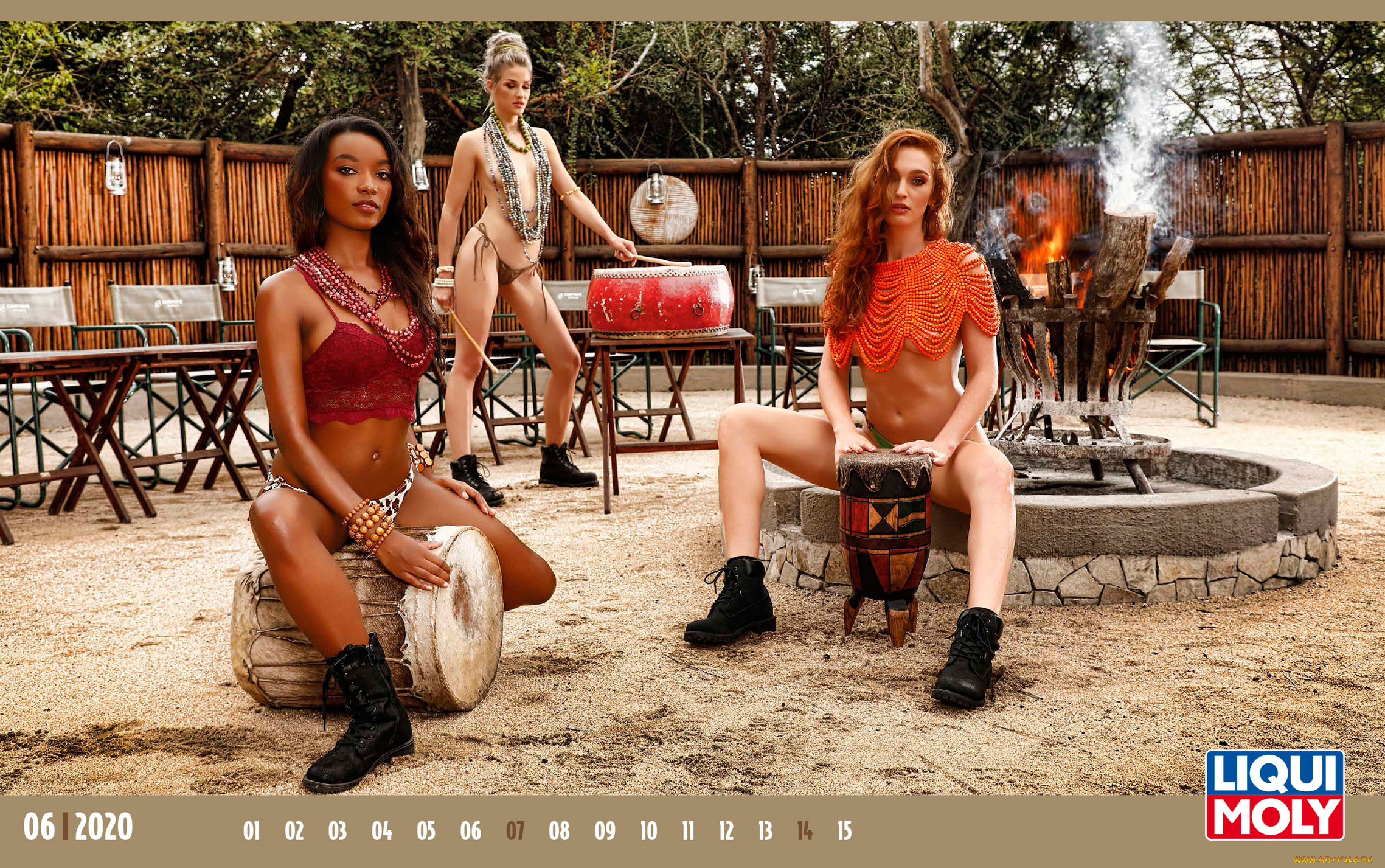 календари, девушки, июнь, 2020