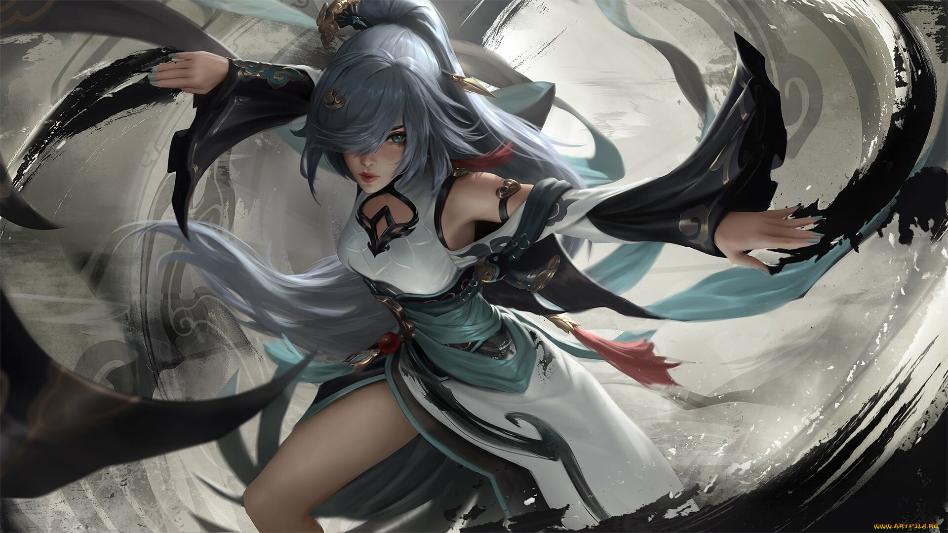 фэнтези, девушки, девушка, движение