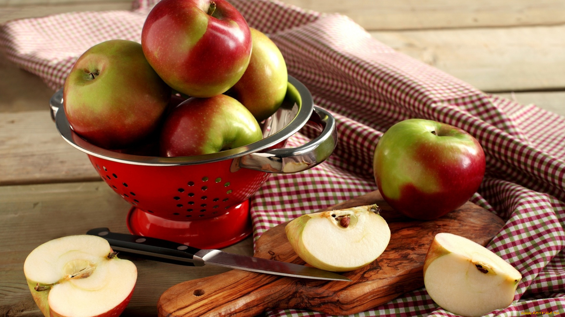еда, яблоки, краснобокие